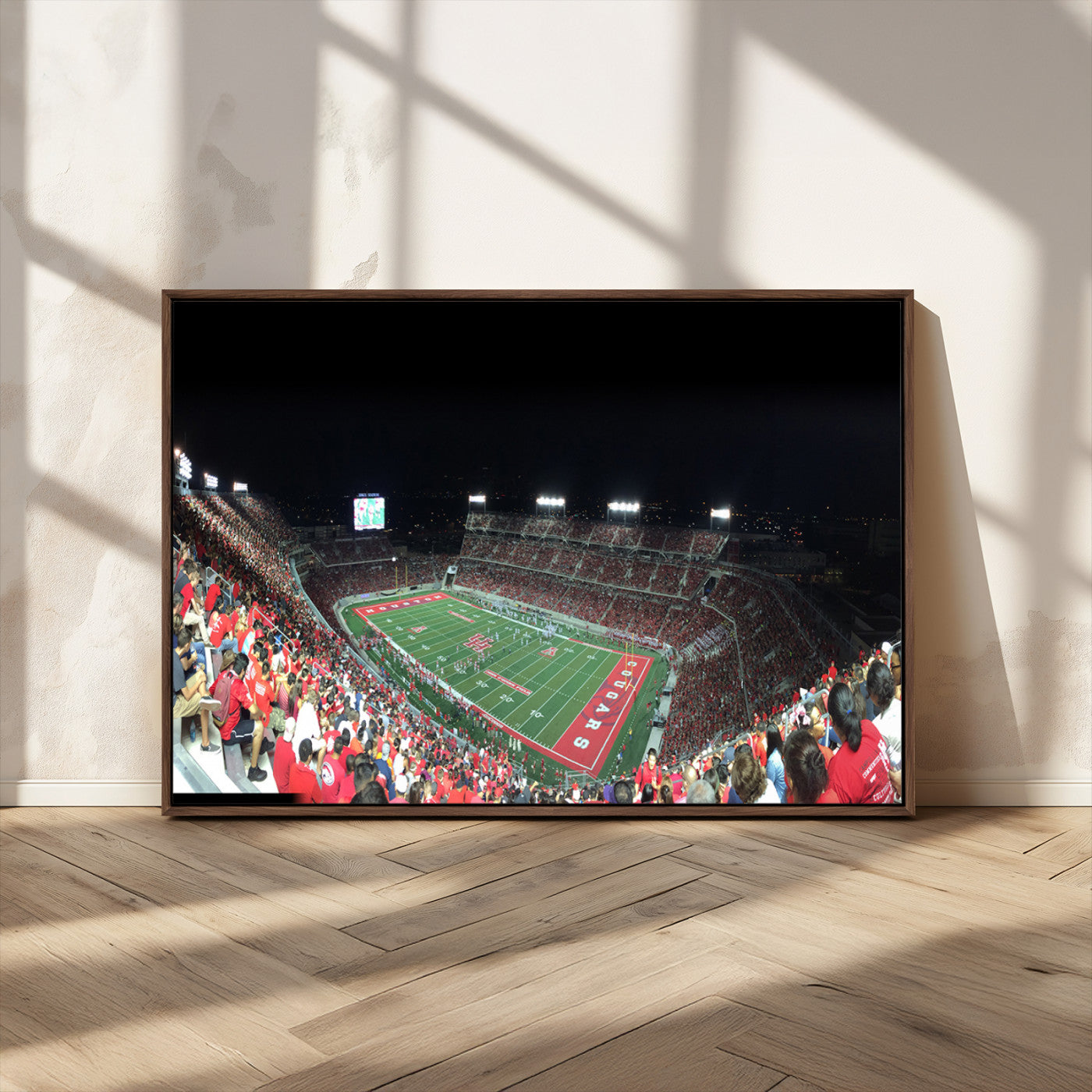 MGV-FC-36X24 - Houston Cougars Football Team Print - Houston TDECU Stadium Wall Art Canvas Print