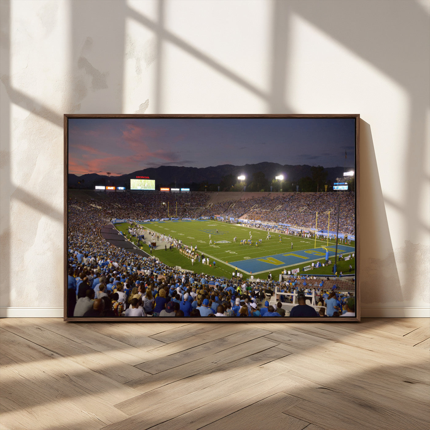 MGV-FC-36X24 - UCLA Bruins Football Team Print - Pasadena Rose Bowl Stadium Wall Art Canvas Print