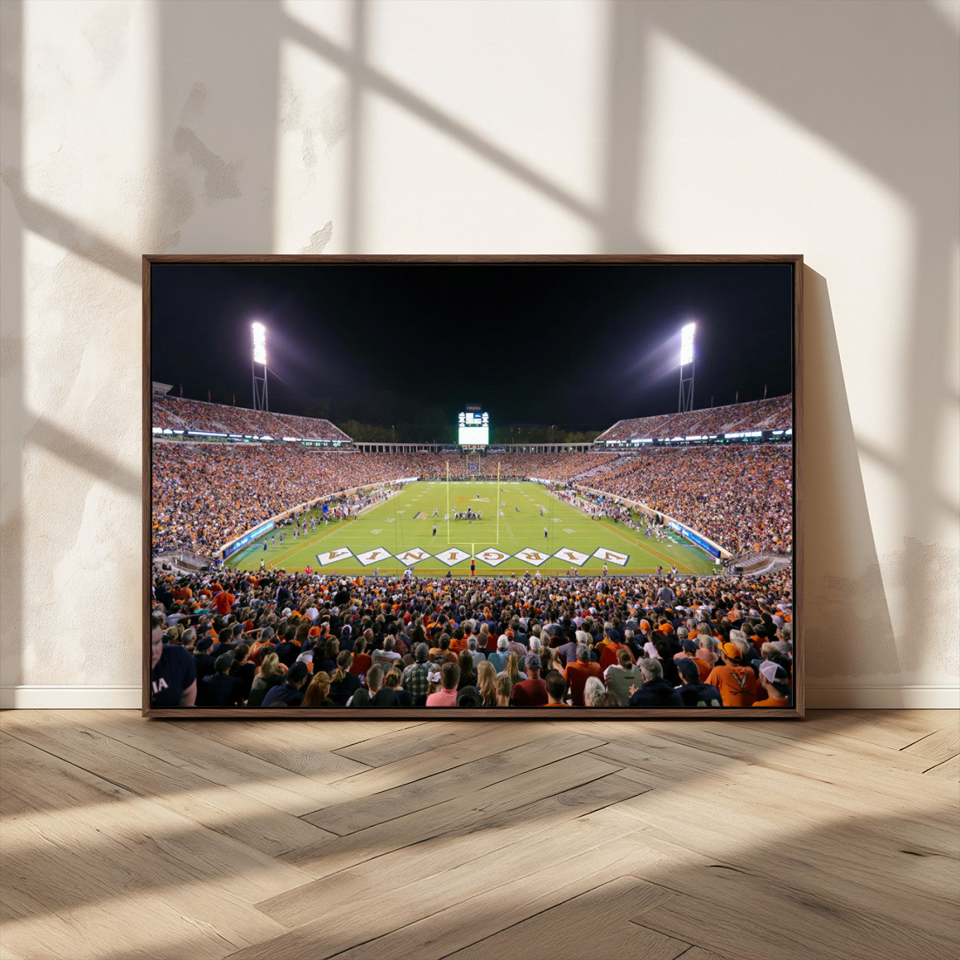 MGV-FC-36X24 - Virginia Cavaliers Football Team Print - Charlottesville Scott Stadium Wall Art Canvas Print