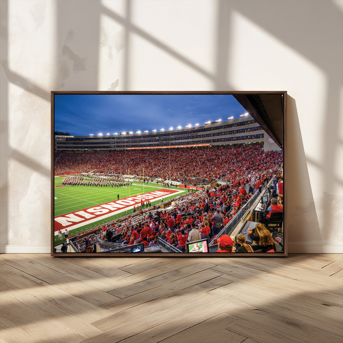 MGV-FC-36X24 - Wisconsin Badgers Football Team Print - Madison Camp Randall Stadium Wall Art, Wisconsin Badgers