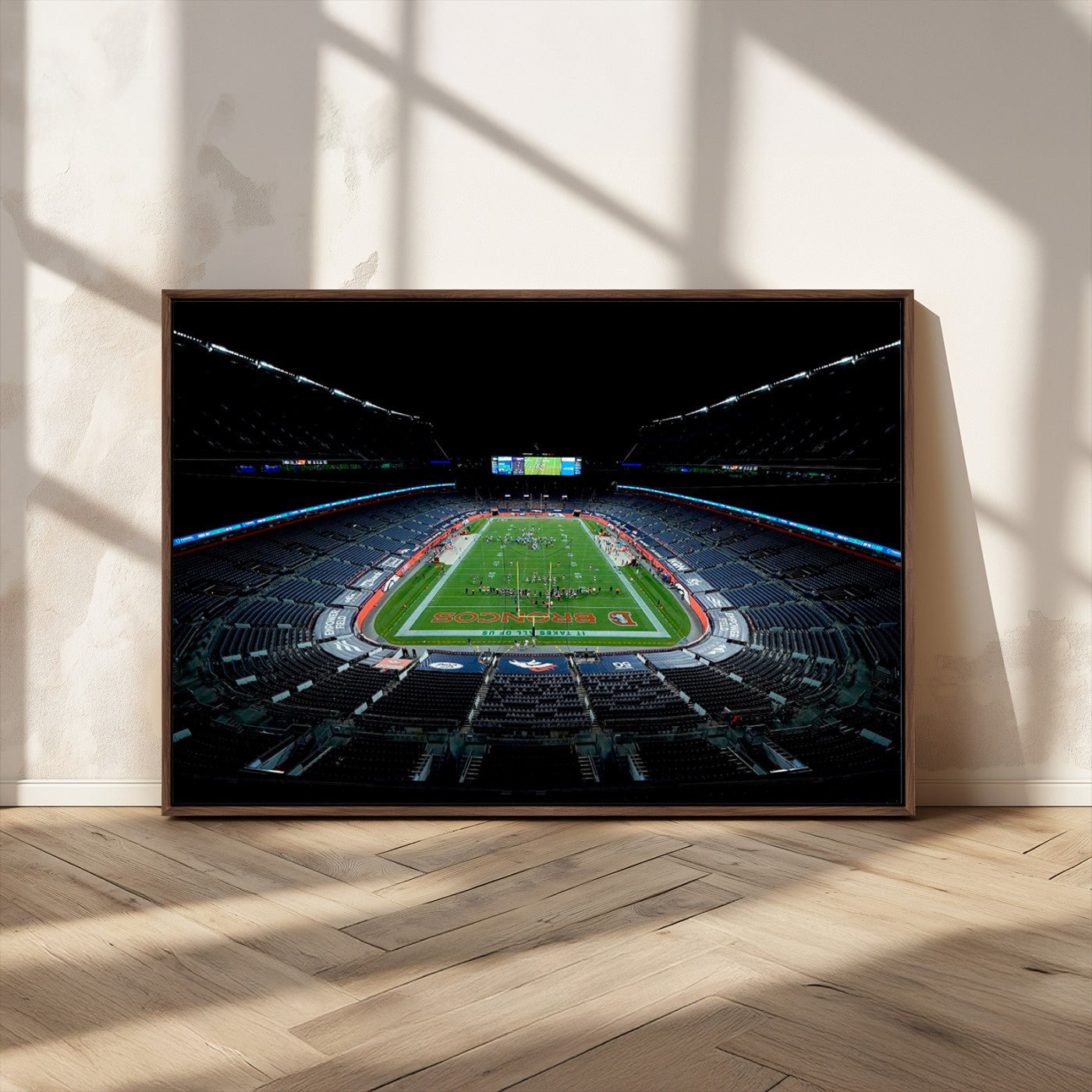 MGV-FC-36X24 - Denver Broncos Football Team Print Canvas- Denver Empower Field at Mile High Stadium Wall Art Canvas