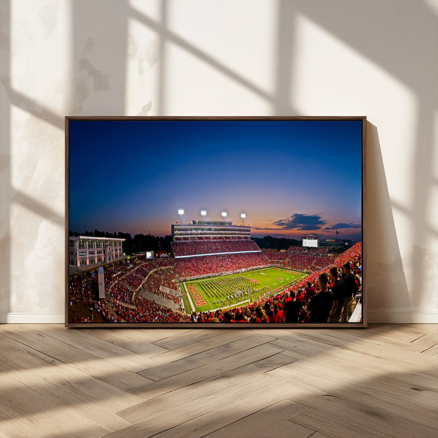 MGV-FC-36X24 - Wolfpack Football Team Wall Art Print - Raleigh Carter-Finley Stadium Wall Art Canvas Print