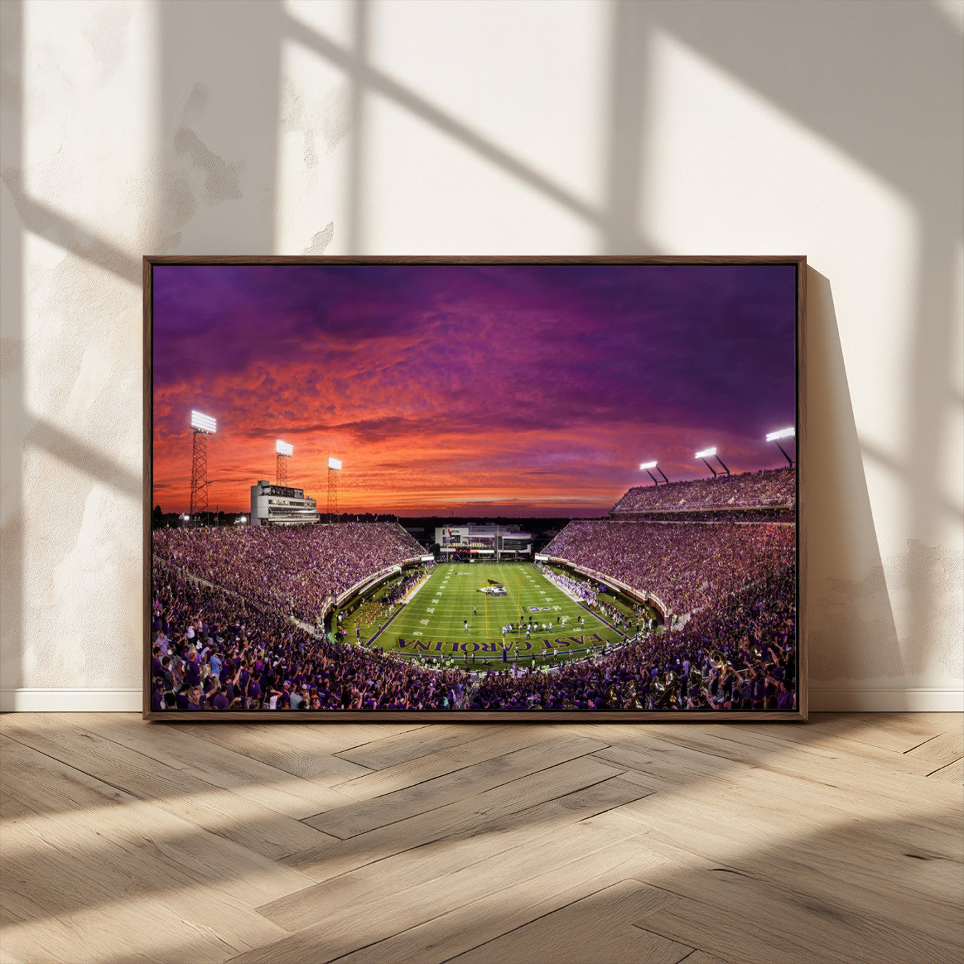 MGV-FC-36X24 - East Carolina University Pirates Football Print Canvas- Greenville Dowdy-Ficklen Stadium Wall Art