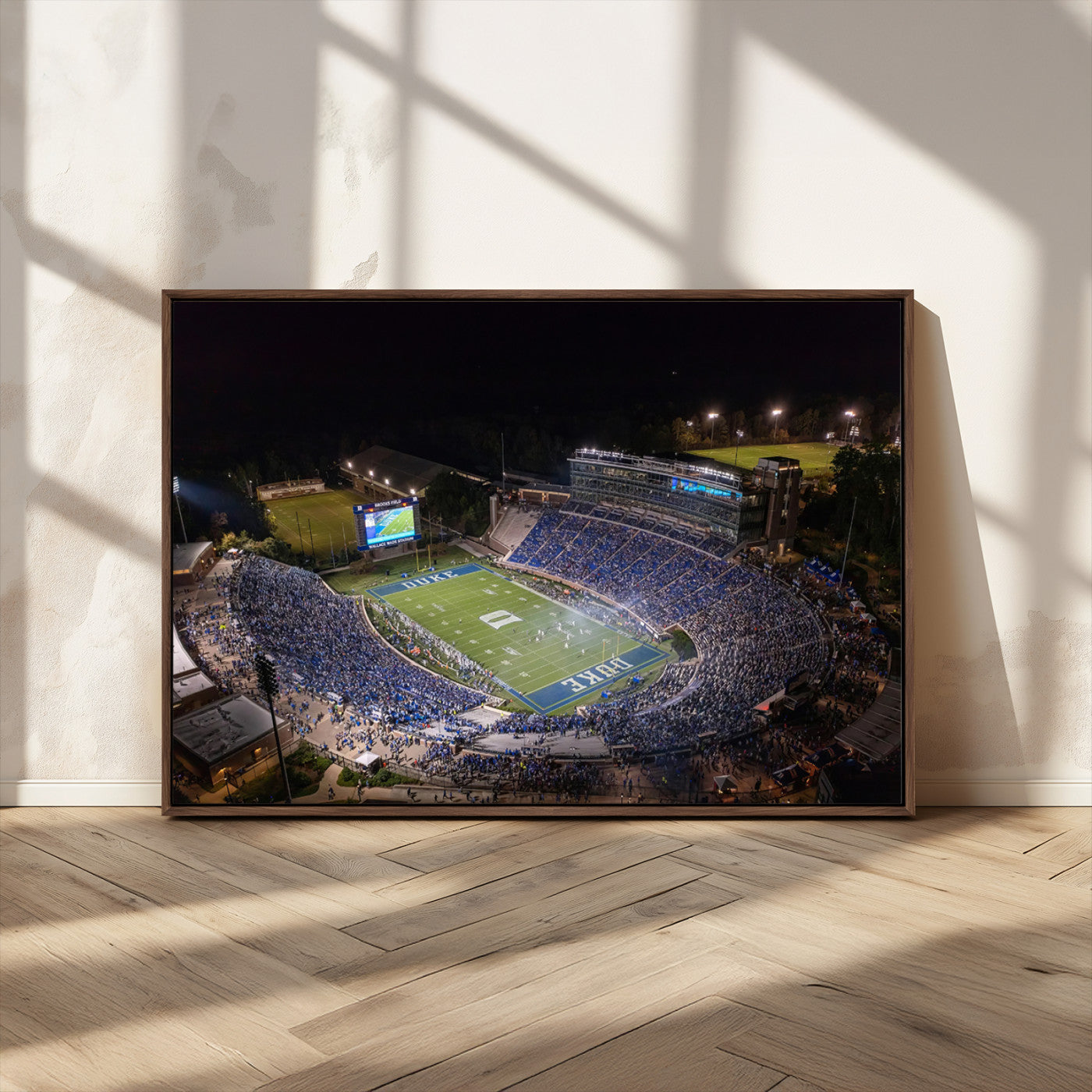 MGV-FC-36X24 - Duke University Blue Devils Football Print Canvas - Durham Wallace Wade Stadium Wall Art Canvas
