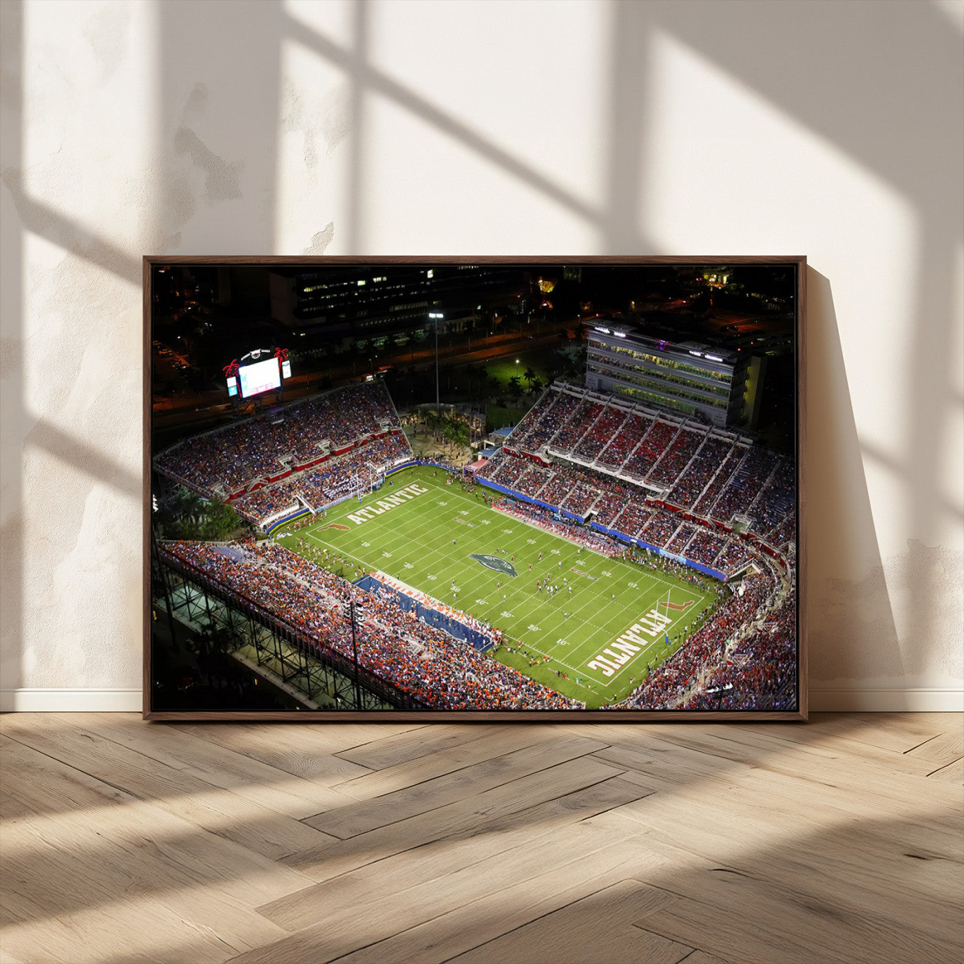 MGV-FC-36X24 - Florida Atlantic University Owls Canvas Print, Football Team Print - Boca Raton FAU Stadium Wall Art