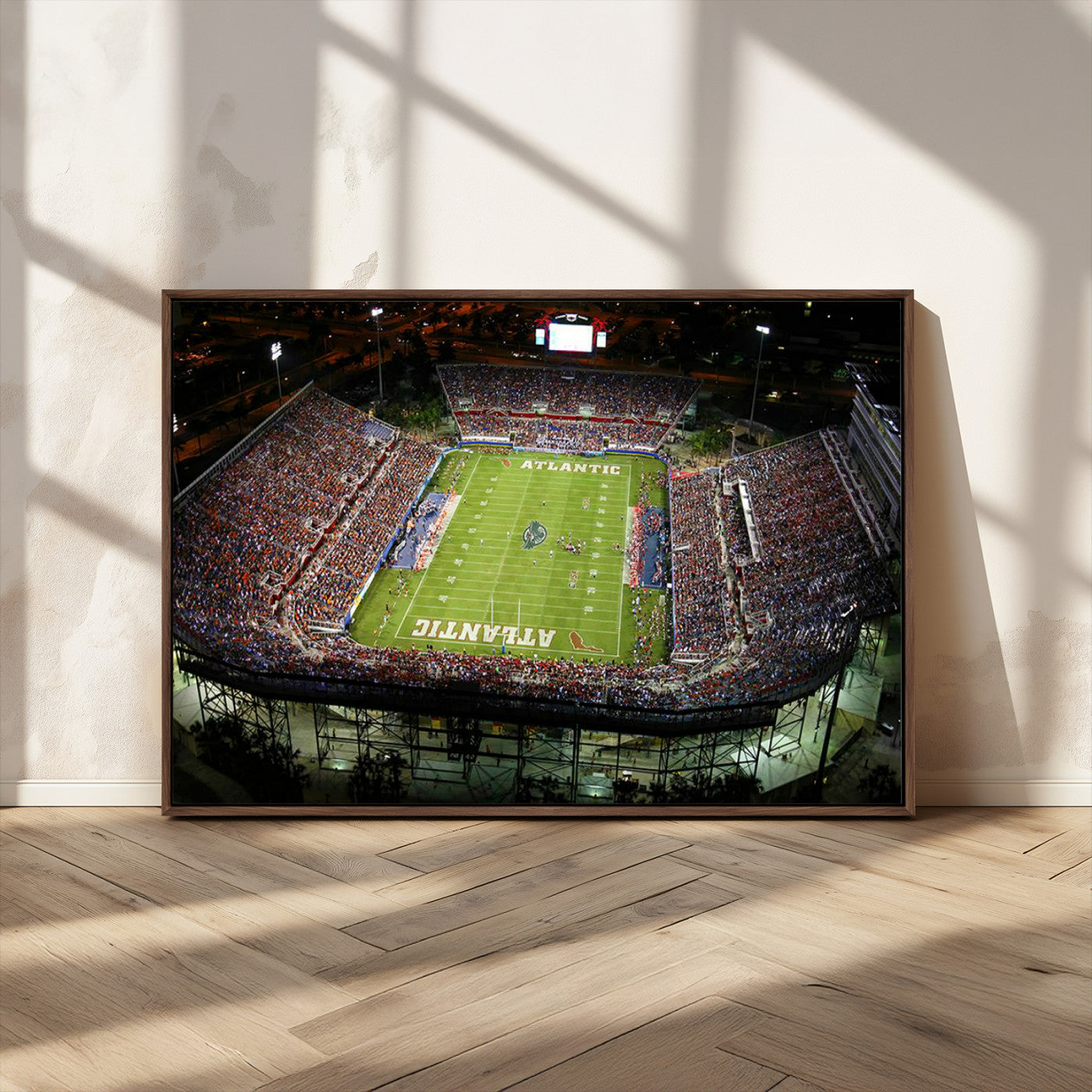 MGV-FC-36X24 - Florida Atlantic University Owls Football Team Print - Boca Raton FAU Stadium Wall Art Canvas Print