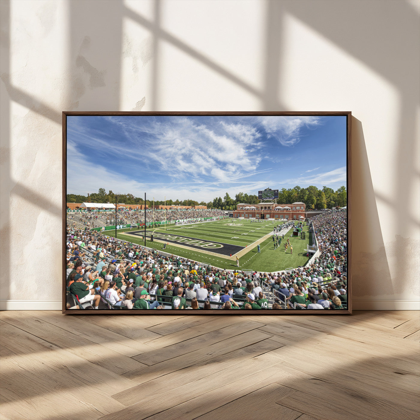 MGV-FC-36X24 - University of Charlotte 49ers Football Team Print - Charlotte Jerry Richardson Stadium Canvas Print