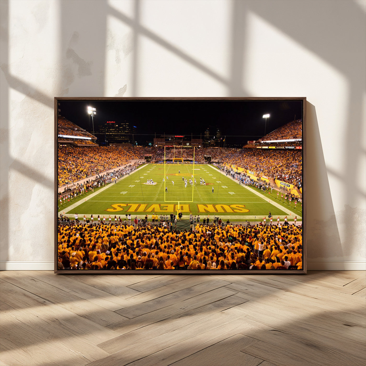 MGV-FC-36X24 - ASU Sun Devils Football Team Print - Phoenix Mountain America Stadium Wall Art Canvas Print