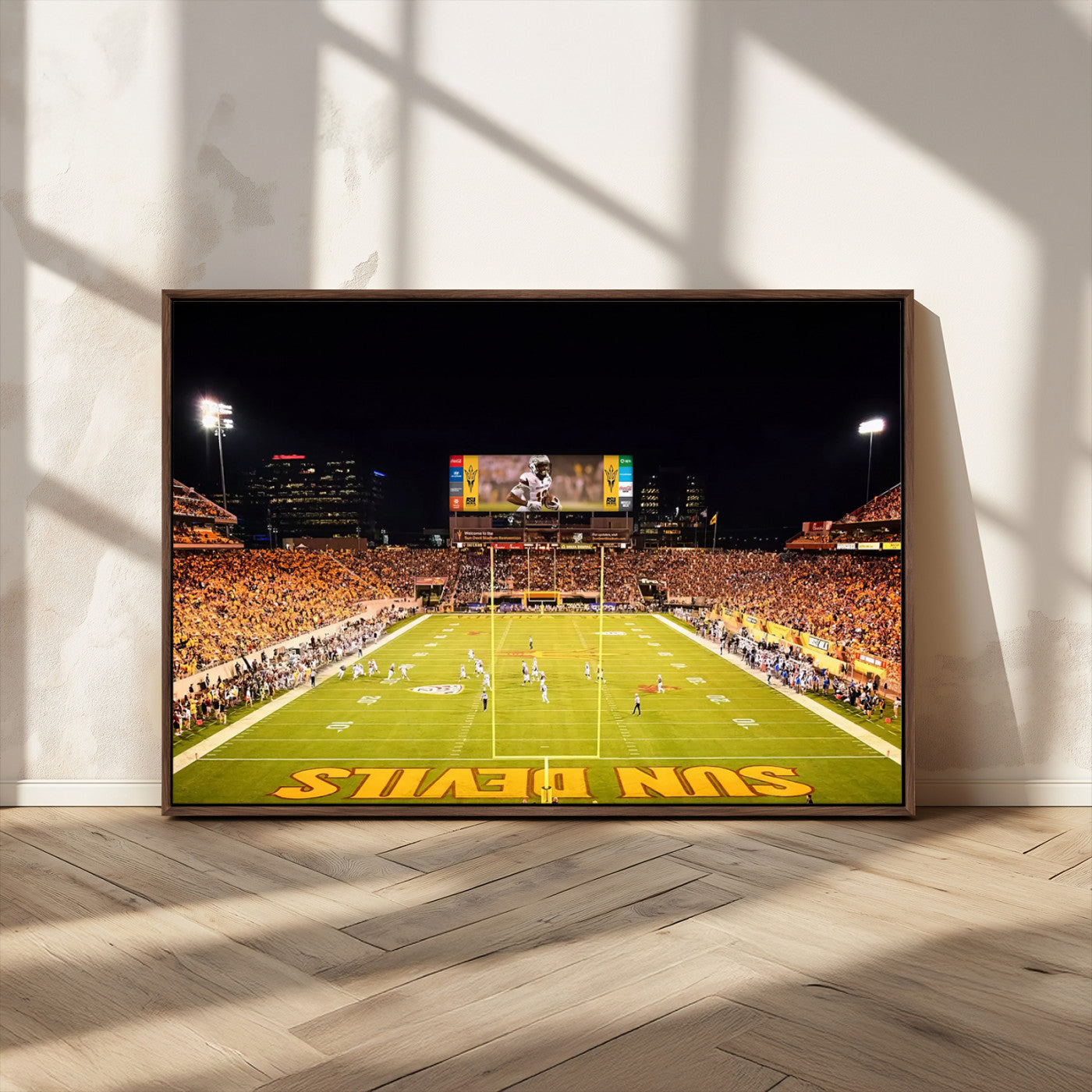 MGV-FC-36X24 - ASU Sun Devils Football Team Print - Phoenix Mountain America Stadium Canvas Print