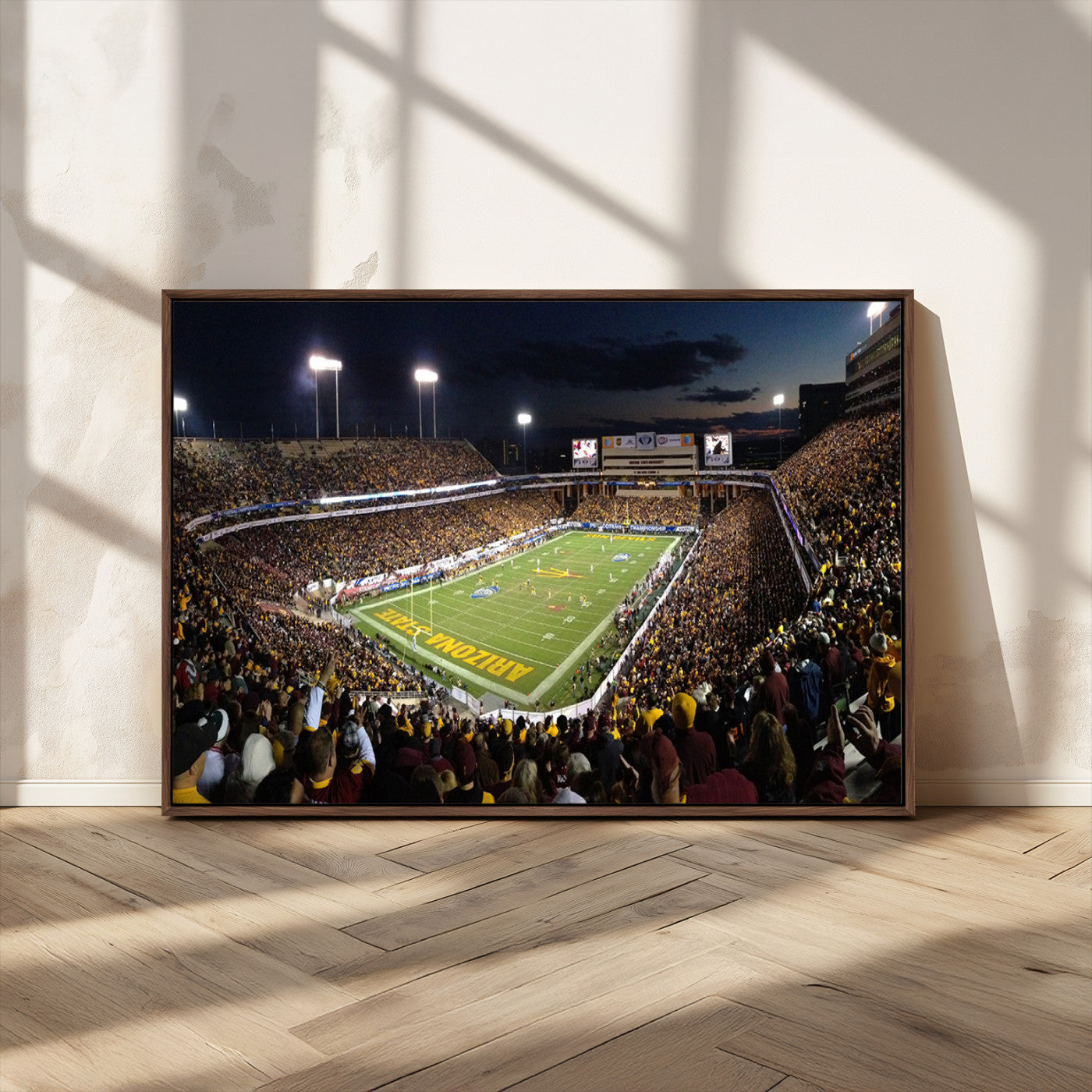 MGV-FC-36X24 - ASU Sun Devils Football Team Print Canvas - Phoenix Mountain America Stadium Wall Art Canvas Print