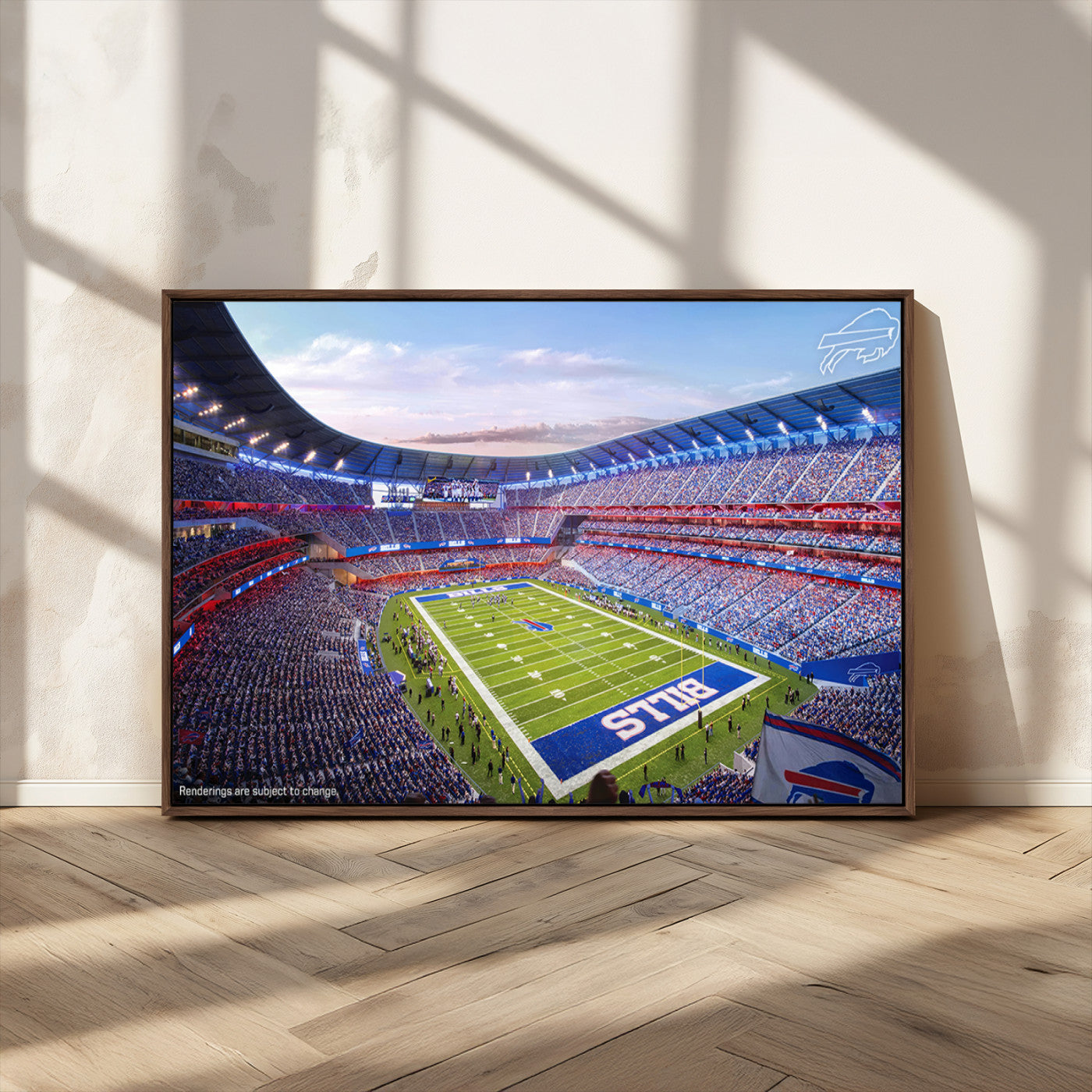 MGV-FC-36X24 - Buffalo Bills Football Team Print Canvas - Buffalo Highmark Stadium Wall Art Canvas Print