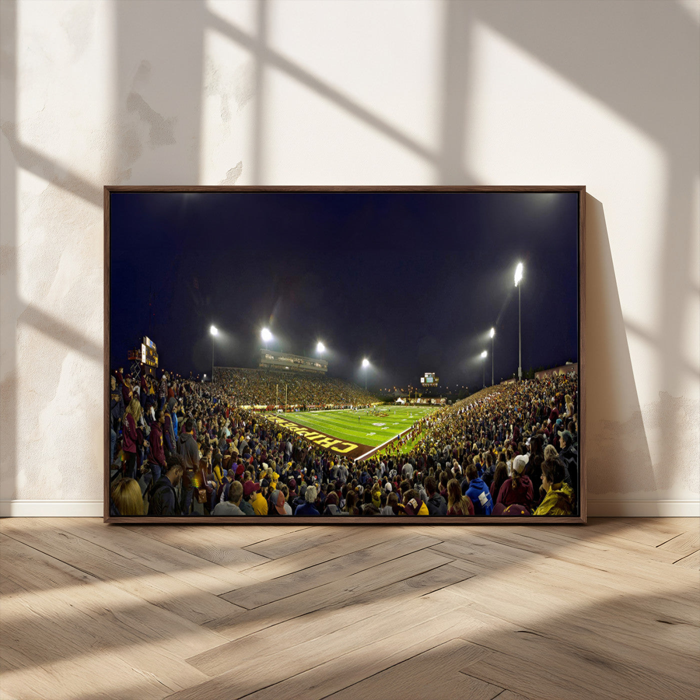 MGV-FC-36X24 - Central Michigan University Chippewas Canvas Wall Art, Football Team Print - Mount Pleasant