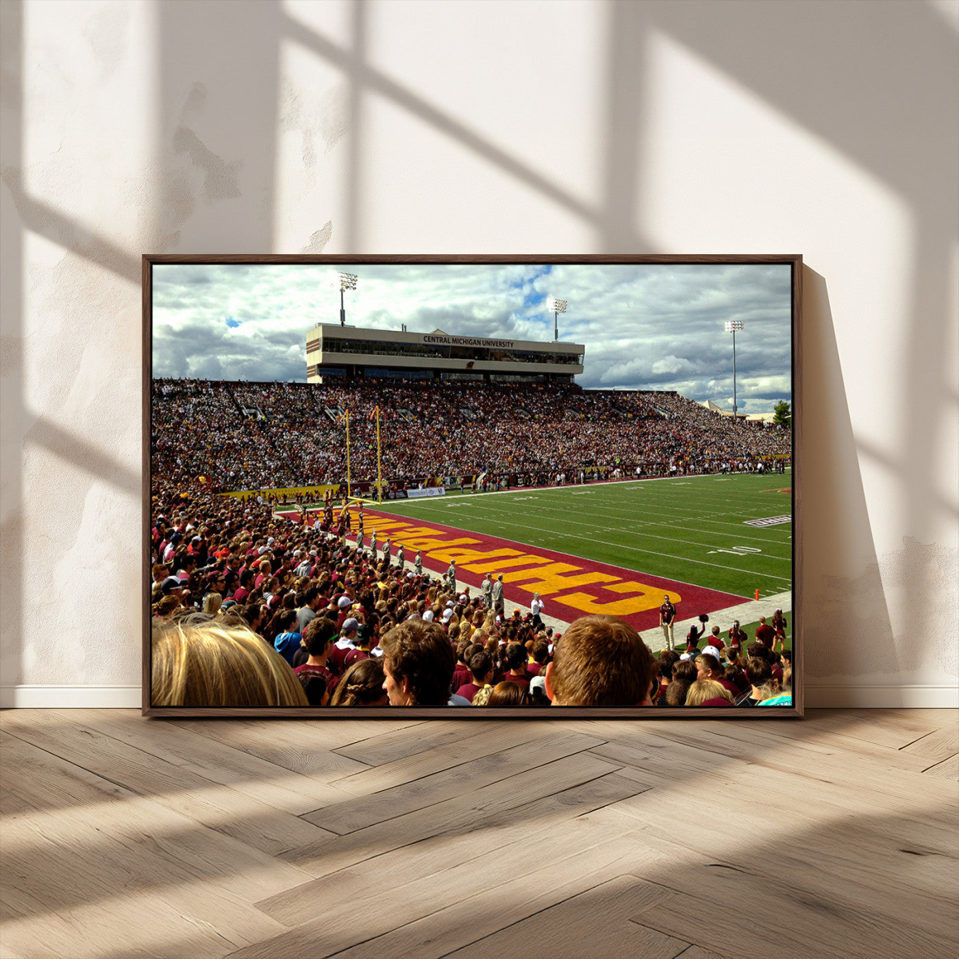 MGV-FC-36X24 - Central Michigan University Chippewas Football Team Print - Mount Pleasant Kelly/Shorts Stadium Wall