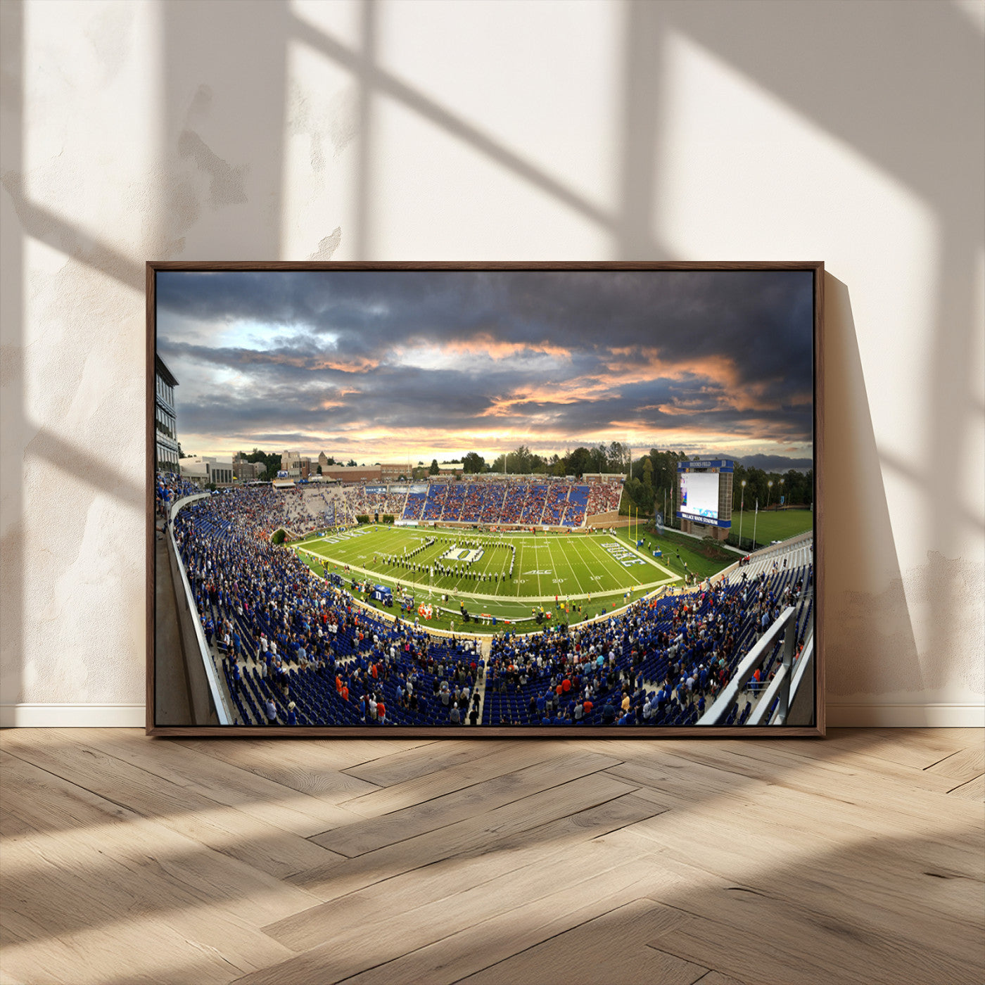 MGV-FC-36X24 - Duke University Blue Devils Football Team Print - Durham Wallace Wade Stadium Wall Art Canvas Print