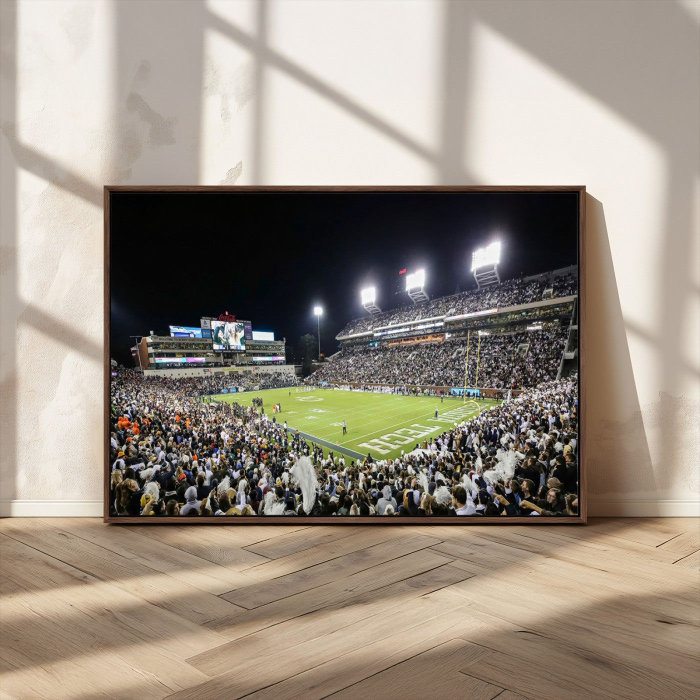 MGV-FC-36X24 - Georgia Tech Yellow Jackets Football Team Print - Atlanta Bobby Dodd Stadium Wall Art Canvas Print