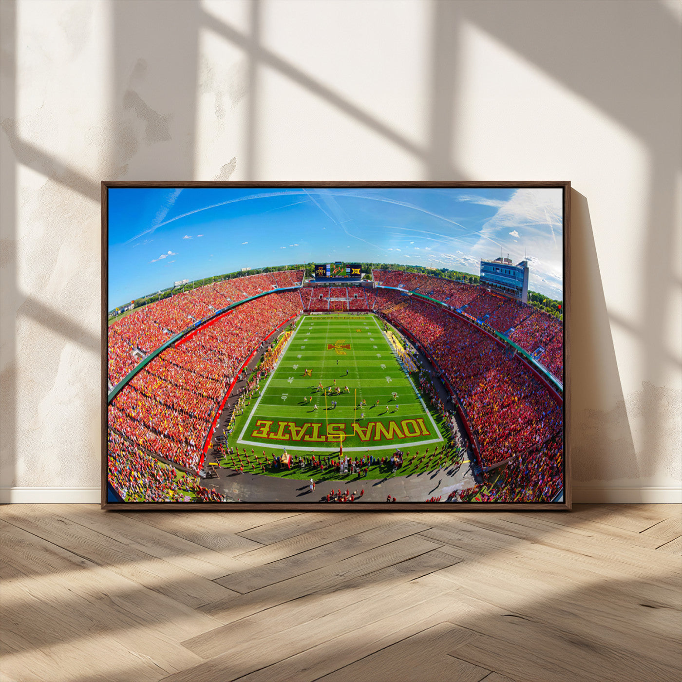 MGV-FC-36X24 - Iowa State University Cyclones Football Team Print - Ames Jack Trice Stadium Art Canvas Print