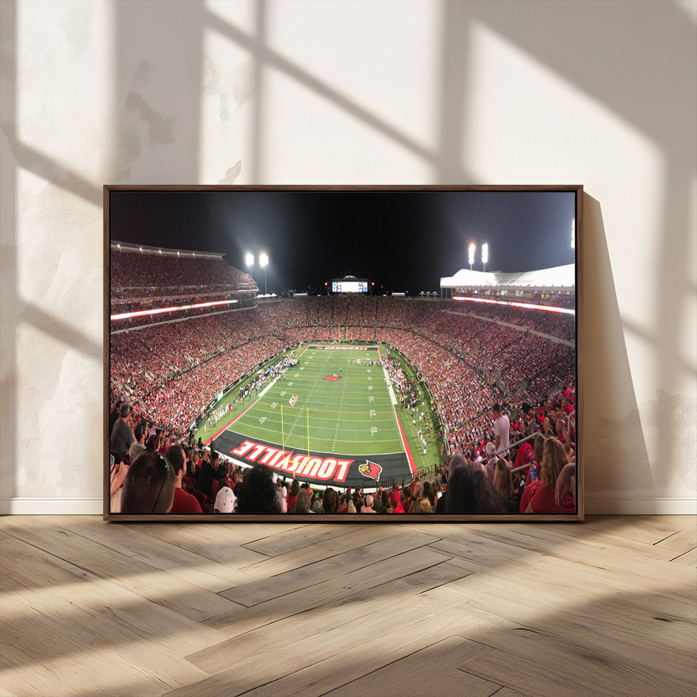 MGV-FC-36X24 - University of Louisville Cardinals Football Team Print - Louisville Cardinal Stadium Wall Art Canvas