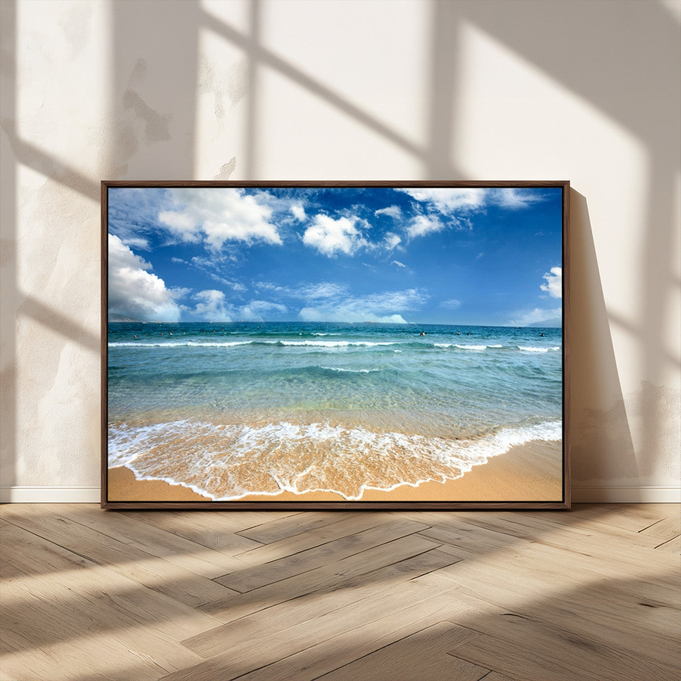 MGV-FC-36X24 - Sea View From the Beach Canvas Print