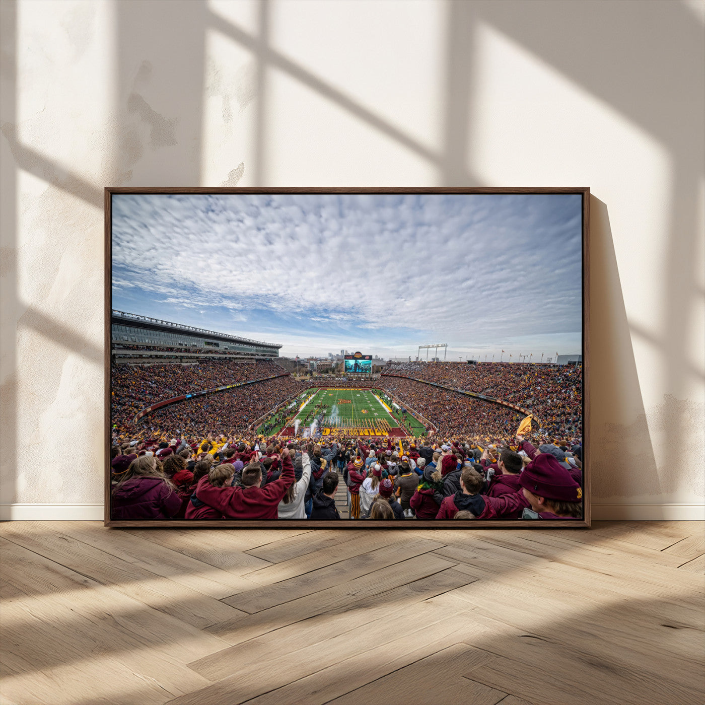 MGV-FC-36X24 - University of Minnesota Golden Gophers Football Team Print - Minneapolis Huntington Bank Stadium Art