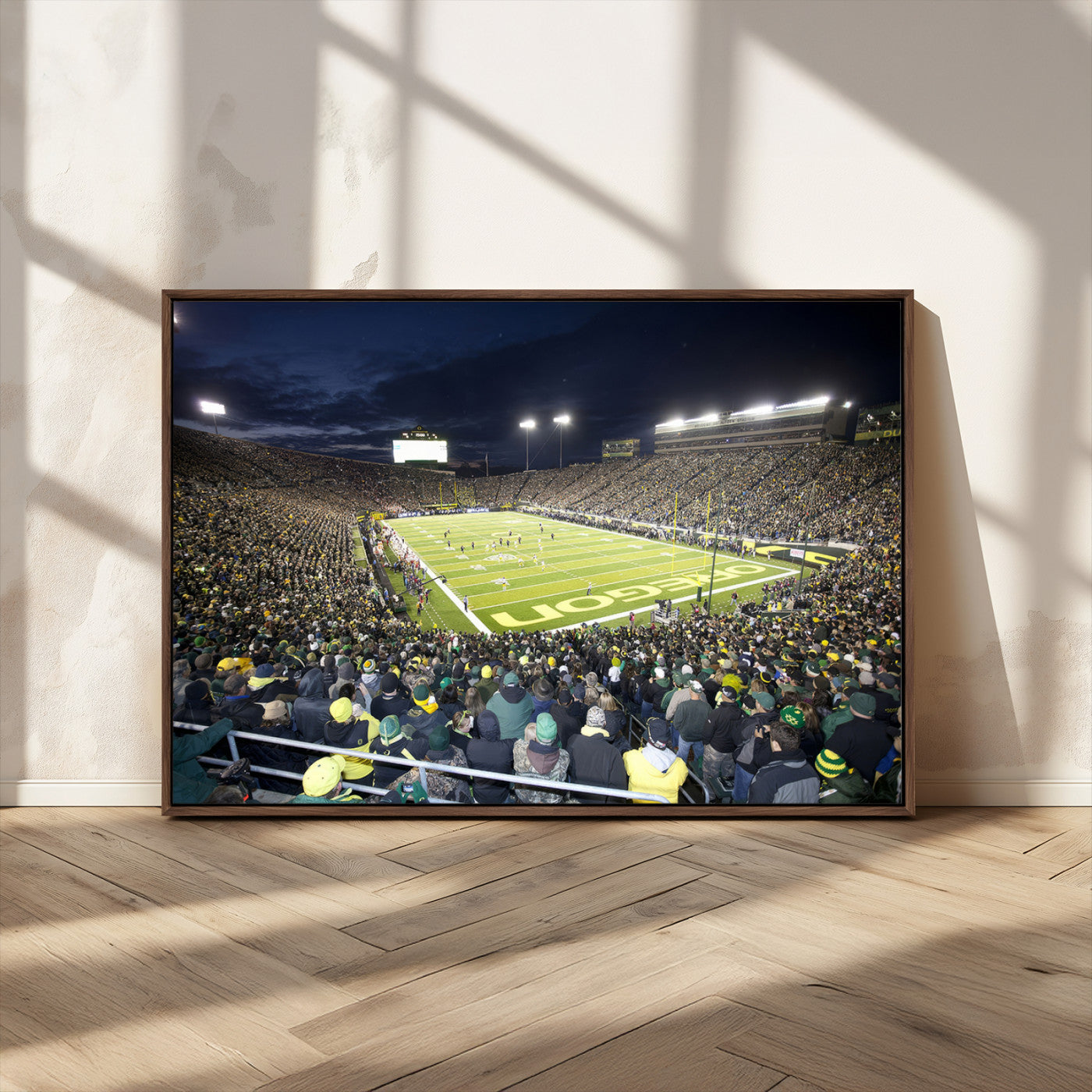 MGV-FC-36X24 - University of Oregon Ducks Football Team Print - Eugene Autzen Stadium Wall Art Canvas Print