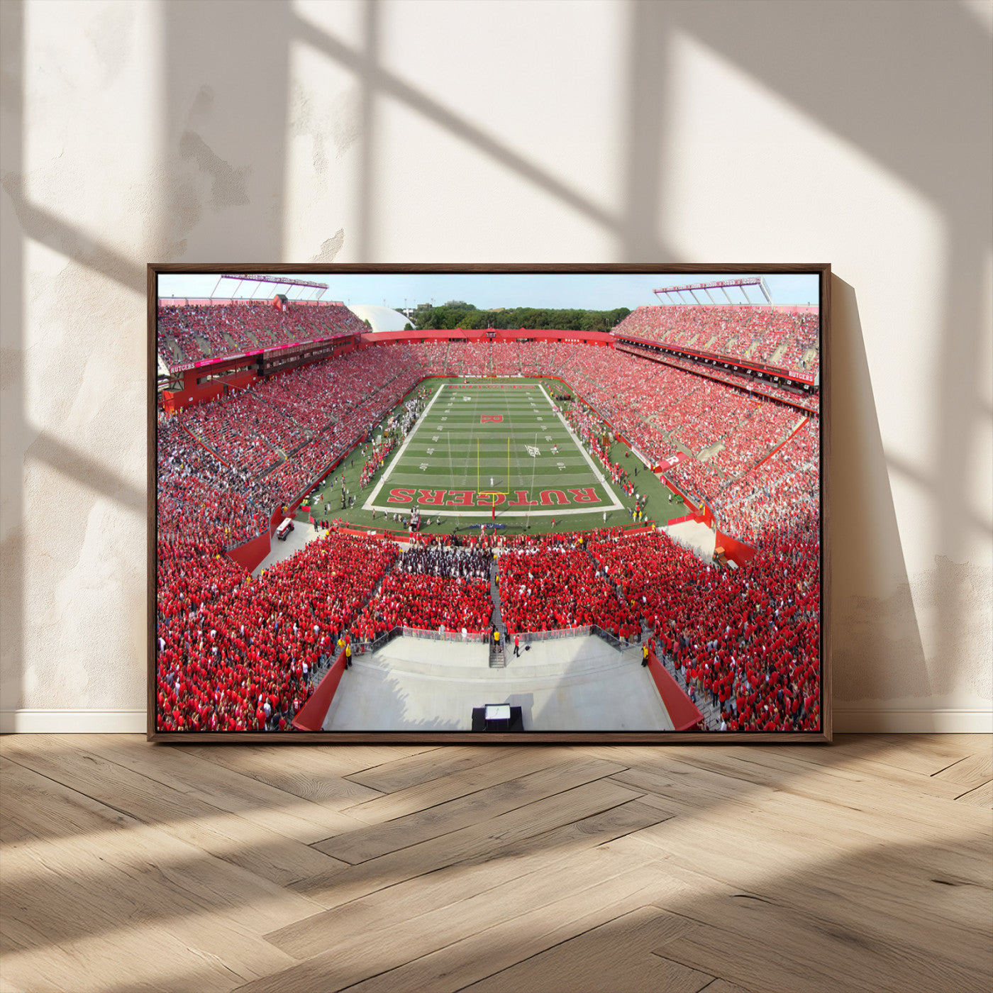 MGV-FC-36X24 - Rutgers Scarlet Knights Football Team Print - Piscataway SHI Stadium Wall Art Canvas Print