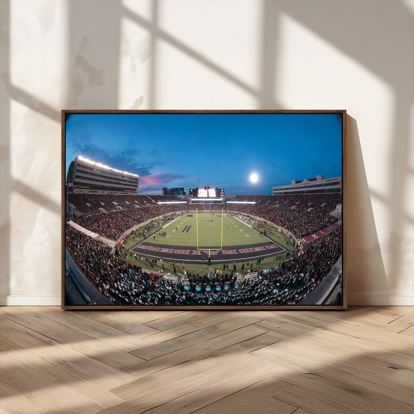 MGV-FC-36X24 - Texas Tech Red Raiders Canvas, Framed Football Team Print - Lubbock Jones AT&T Stadium Wall Art