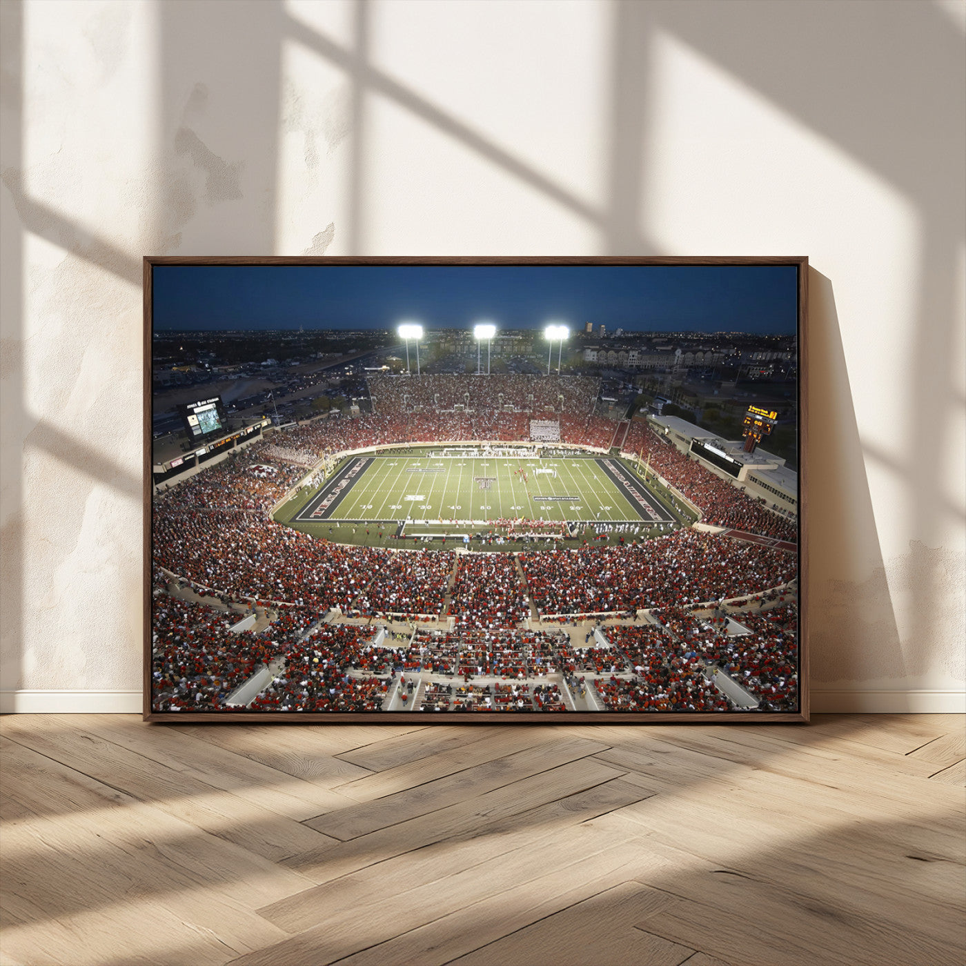 MGV-FC-36X24 - Texas Tech Red Raiders Football Team Print - Lubbock Jones AT&T Stadium Wall Art Canvas Print