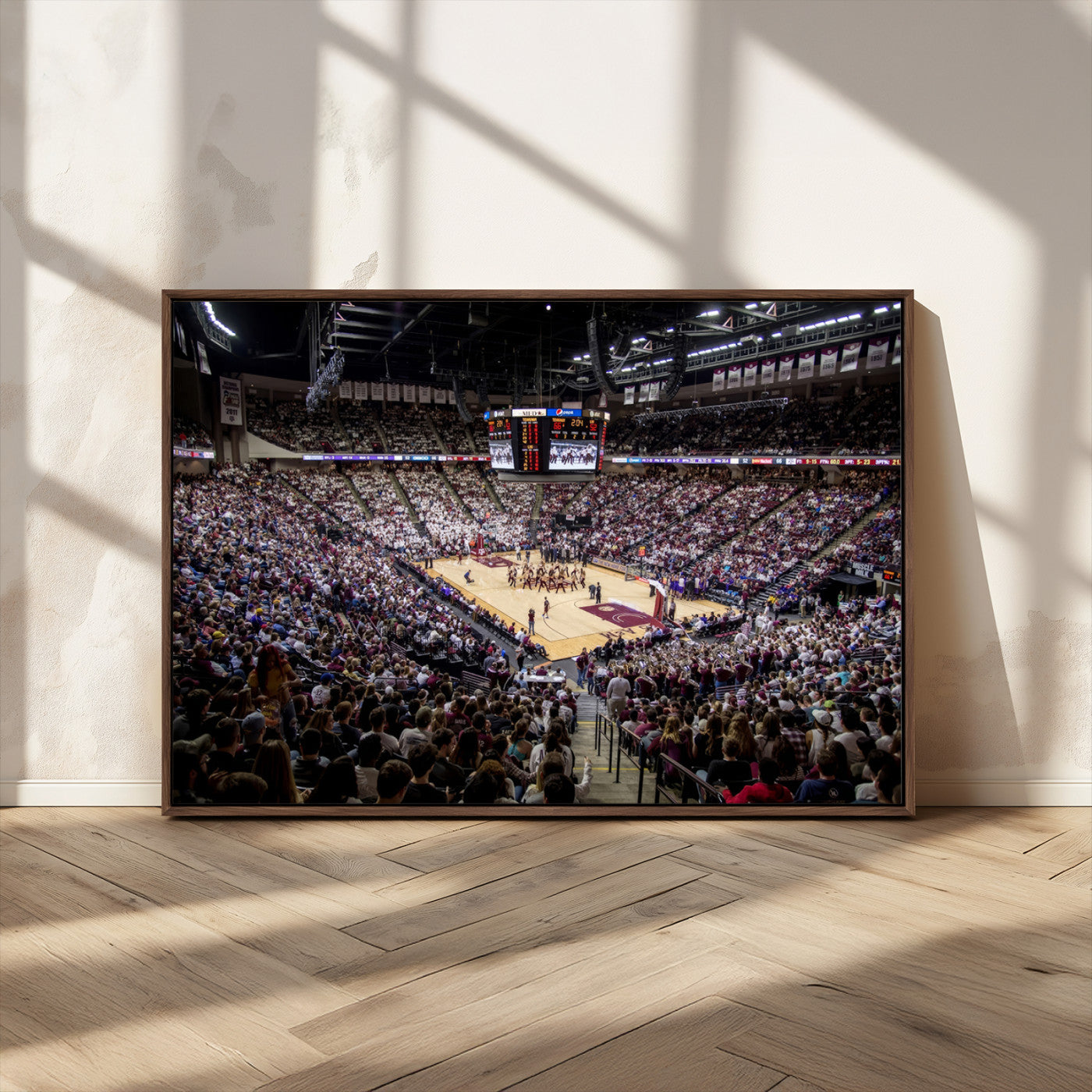 MGV-FC-36X24 - University of Nebraska Cornhuskers Basketball Team Print - Lincoln Red Arena Wall Art Canvas Print
