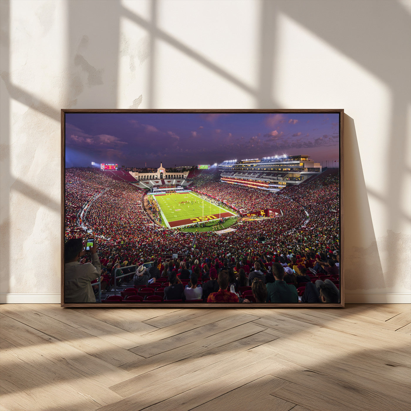 MGV-FC-36X24 - The University of Southern California USC Trojans Football Team Print - Los Angeles Memorial
