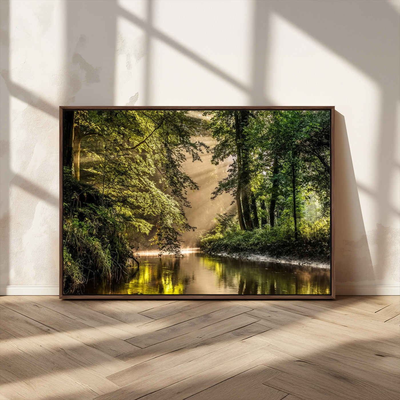 MGV-FC-36X24 - Forest Wall Art Print | River Landscape Wall Art | Perfect for Farmhouse Wall Decor, Cabin Wall Art