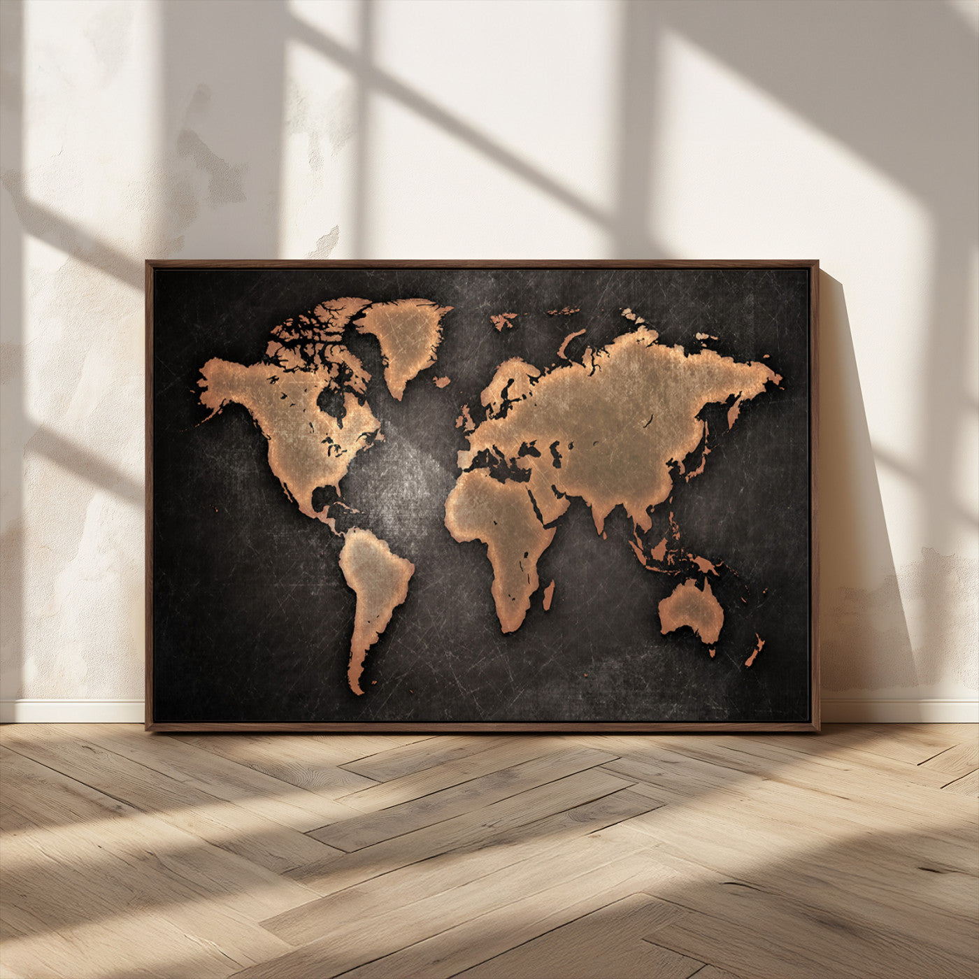 MGV-FC-36X24 - Push Pin World Map Canvas Print – Framed Wall Art for Couples to Track Their Travels – Anniversary