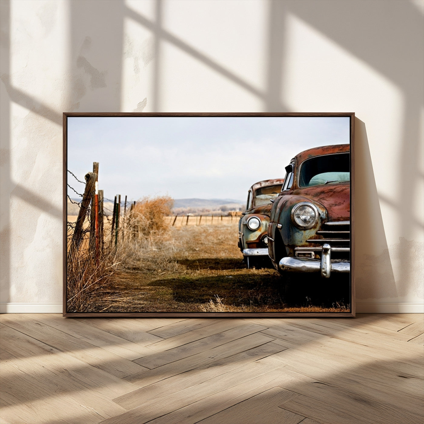 33308-MGV-FC-36X24_Walnut-Classic Cars Vintage Wall Art Canvas Print
