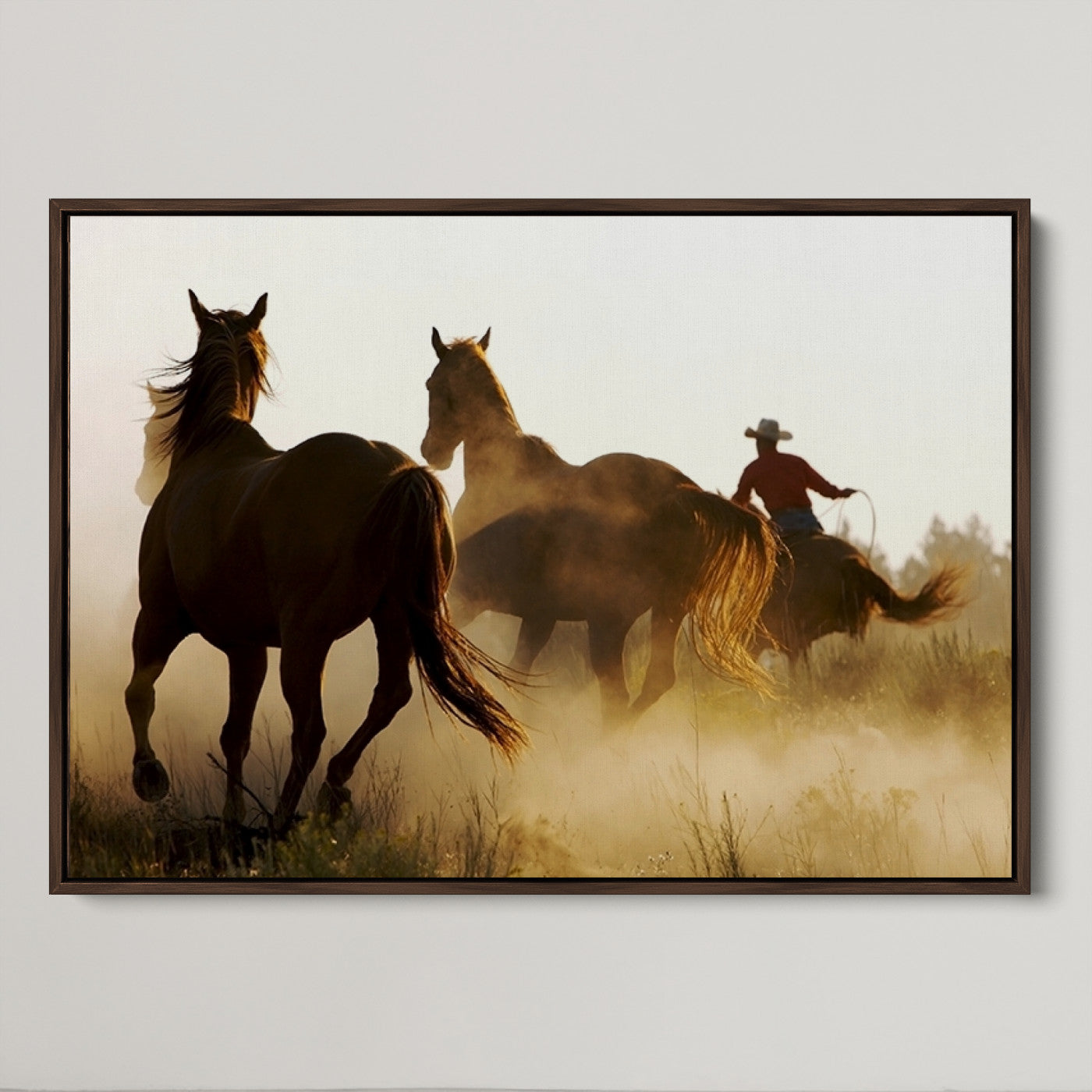 49068-MGV-CV-36X24-Horses and Cowboys Wall Art Canvas Print