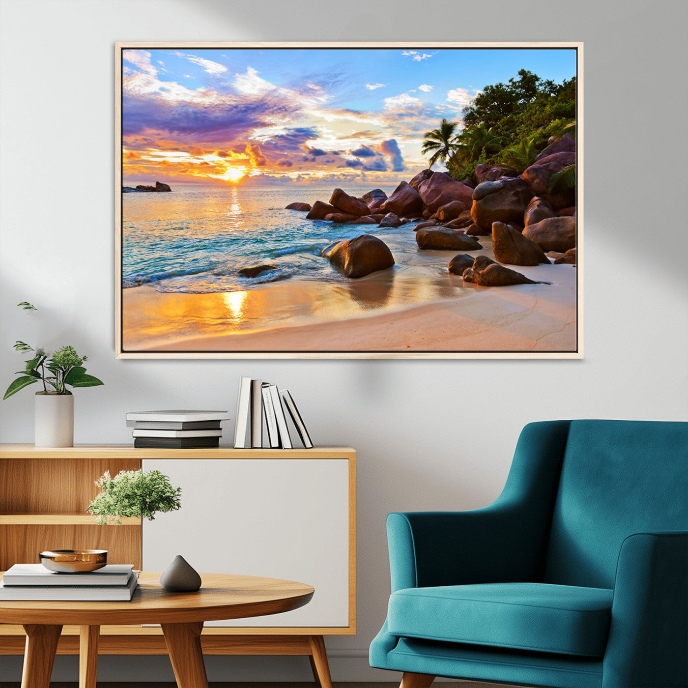 MGV-FC-36X24 - Tropical Island Beach Sunset Canvas Print