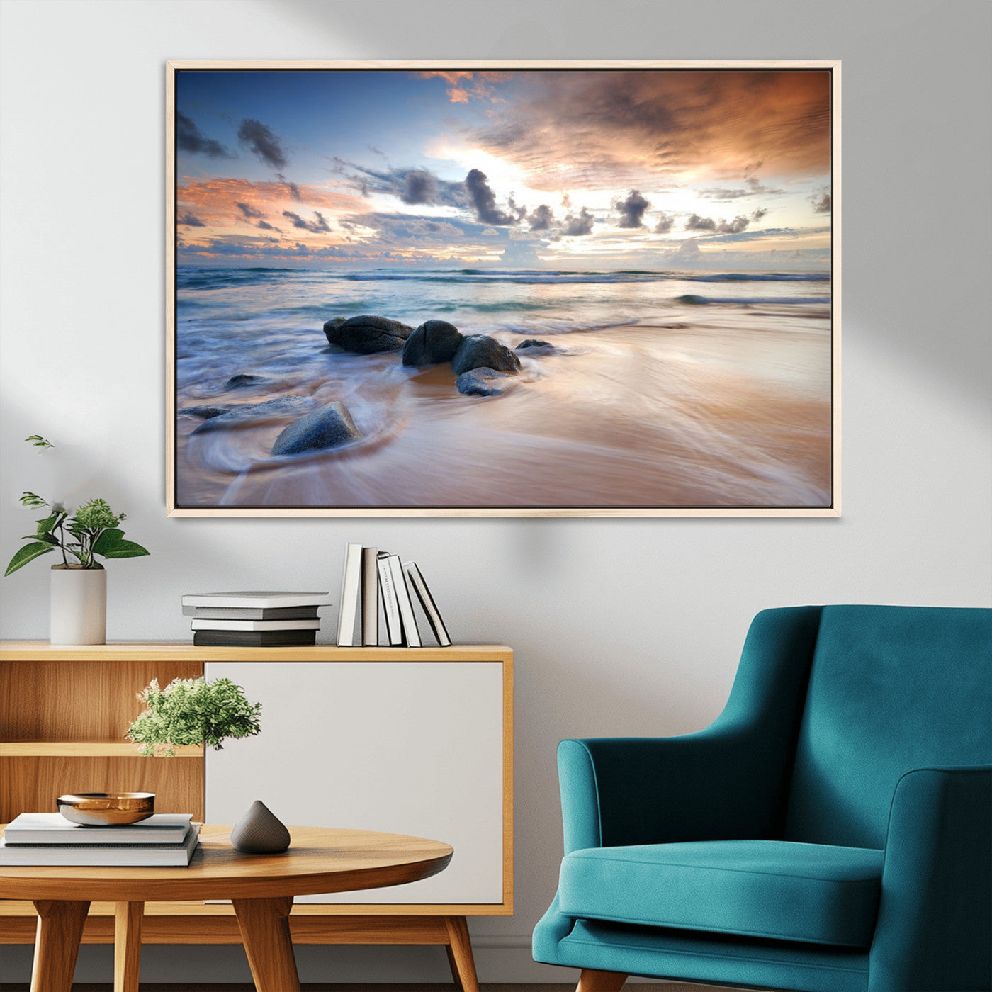 MGV-FC-36X24 - Serene Weather On The Beach Wall Art Canvas Print