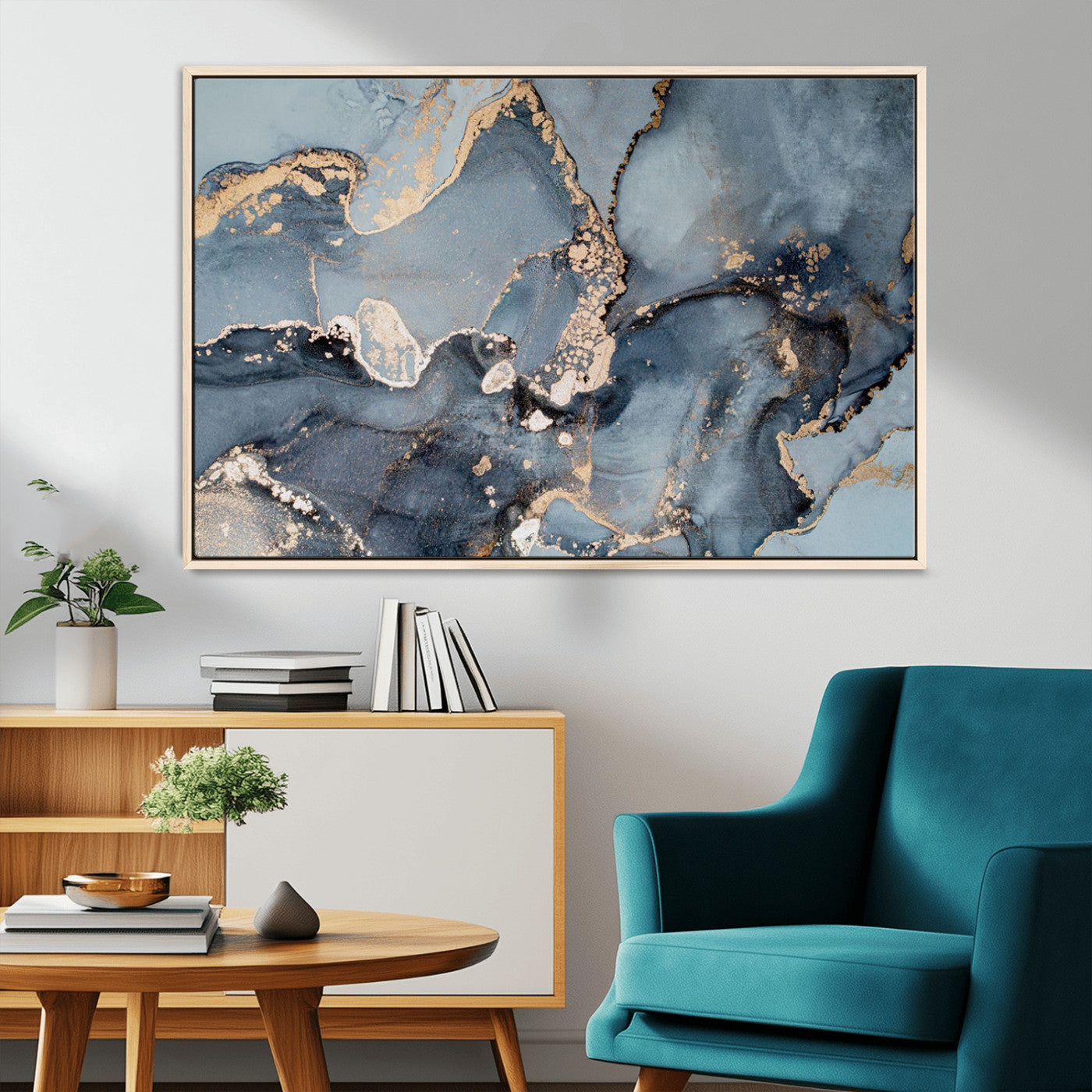 MGV-FC-36X24 - Multipanel Marble Fluid Effect Wall Art Abstract Canvas Wall Art Print