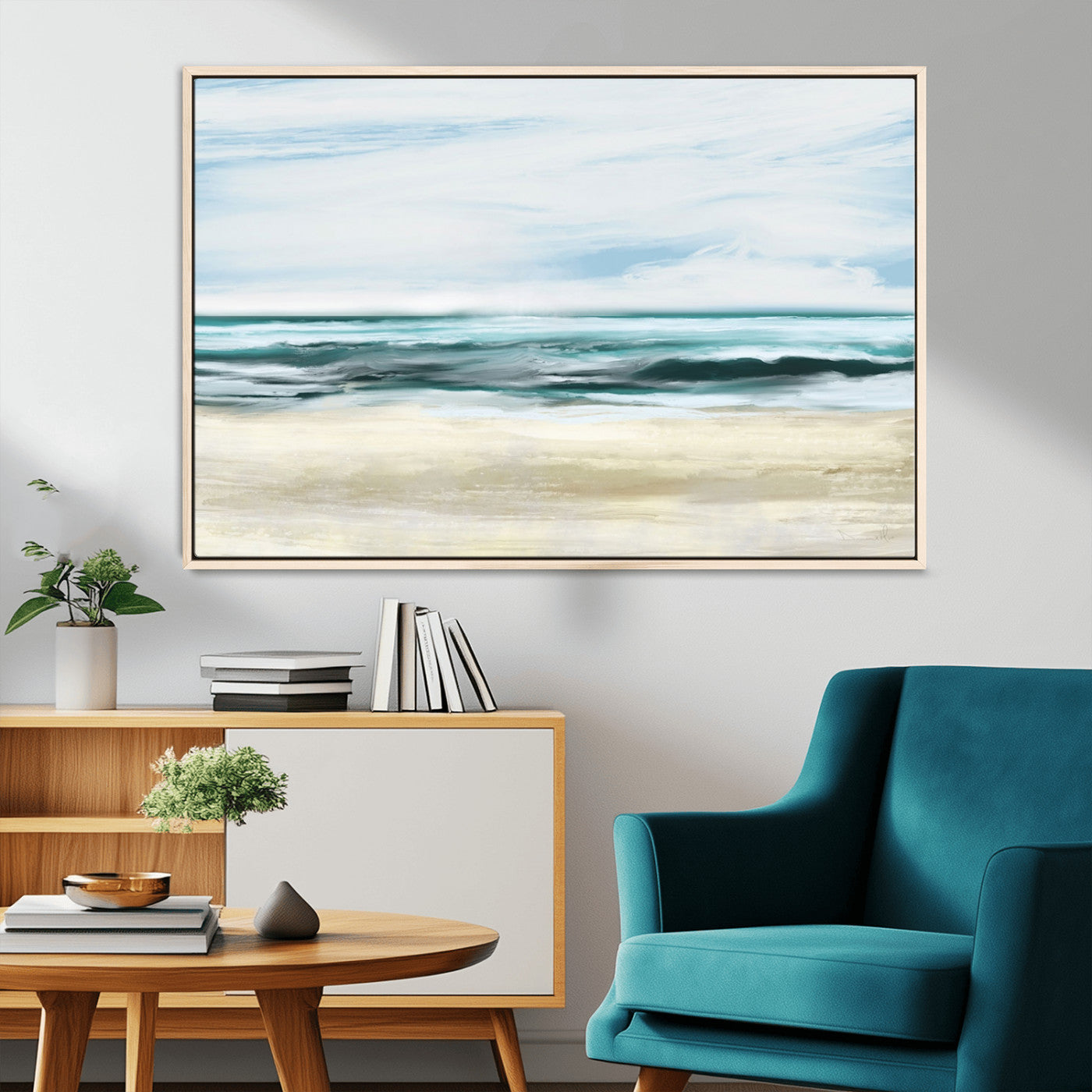 -Ocean Abstract Wall Art Canvas Print