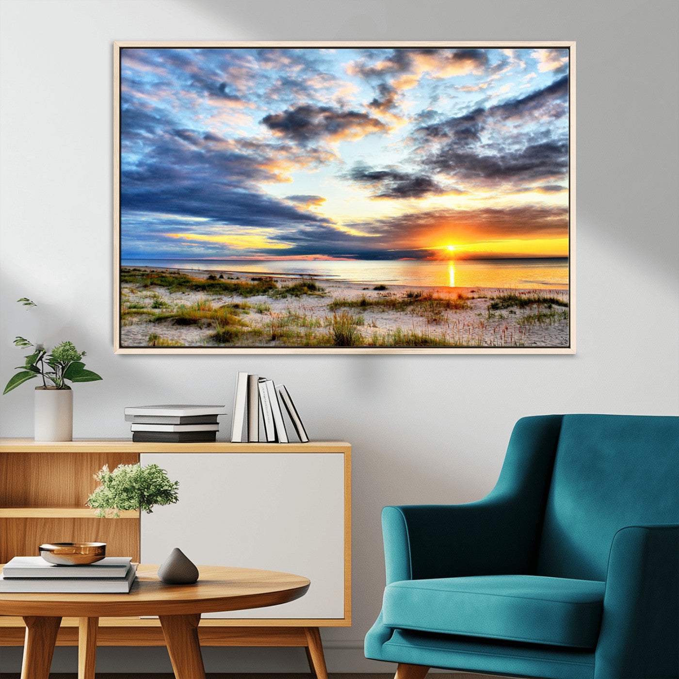 MGV-FC-36X24 - Sunset On The Ocean Wall Art Canvas Print
