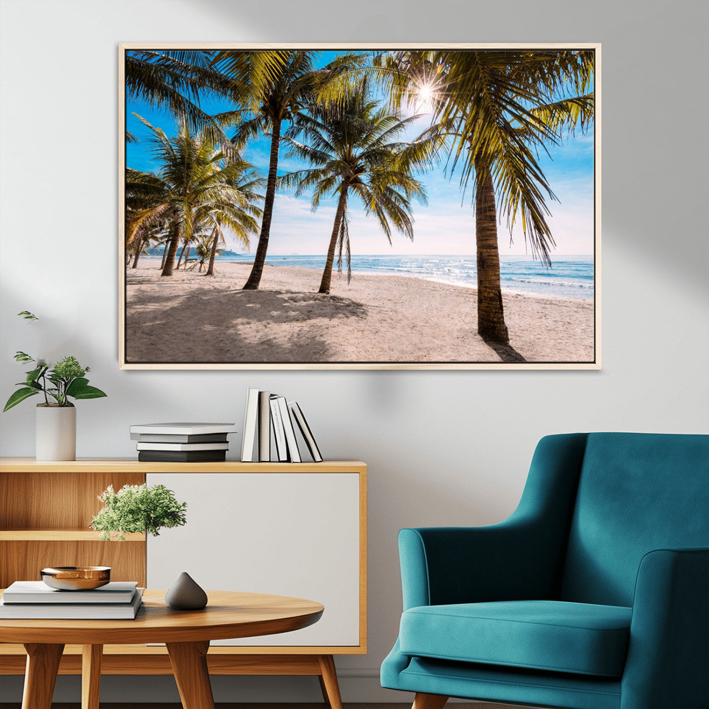 MGV-FC-36X24 - Palm Beach Tropical Island Wall Art Canvas Print