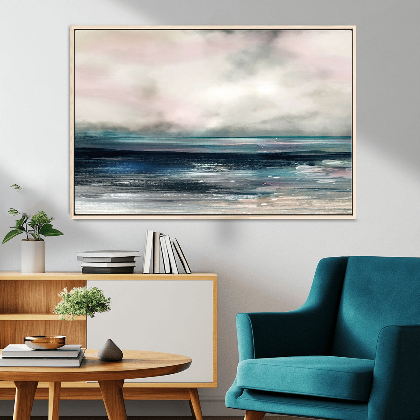 MGV-FC-36X24 - Abstract Ocean Wall Art Print – Modern Seascape Canvas Print – Minimalist Coastal Artwork
