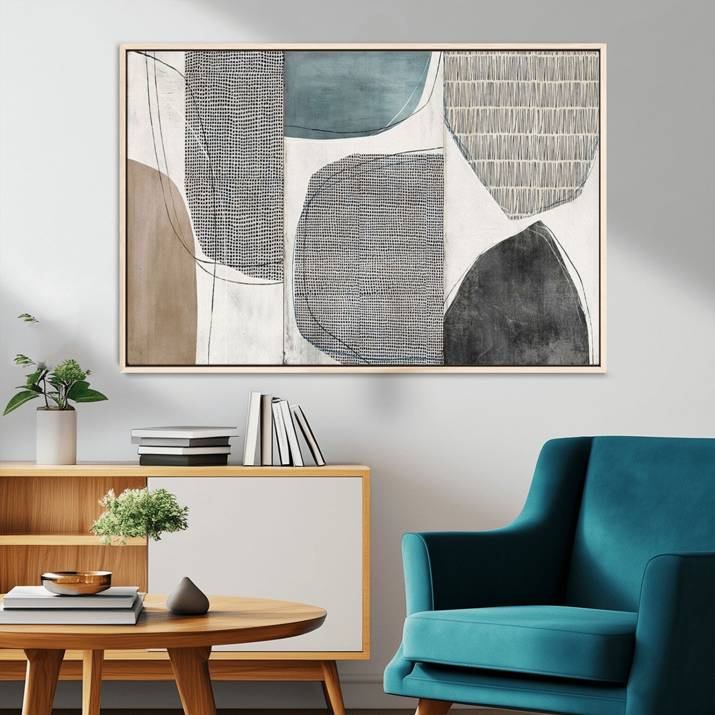MGV-FC-36X24 - Canvas Print Wall Art Abstract Art Boho, Framed Boho Decor Canvas Print