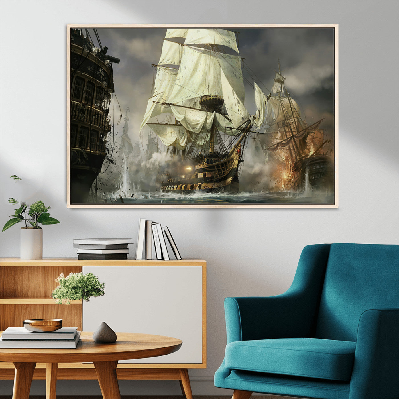 MGV-FC-36X24 - Pirate Ship War Wall Art Canvas Print