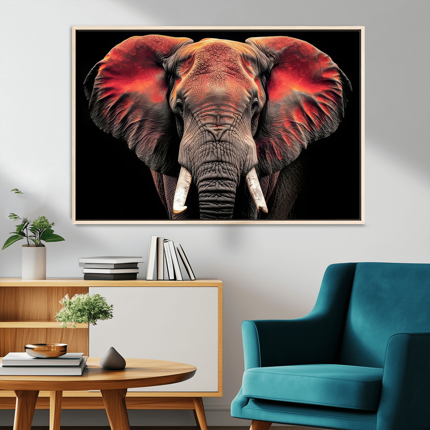 -Elephant Wall Art Canvas Print