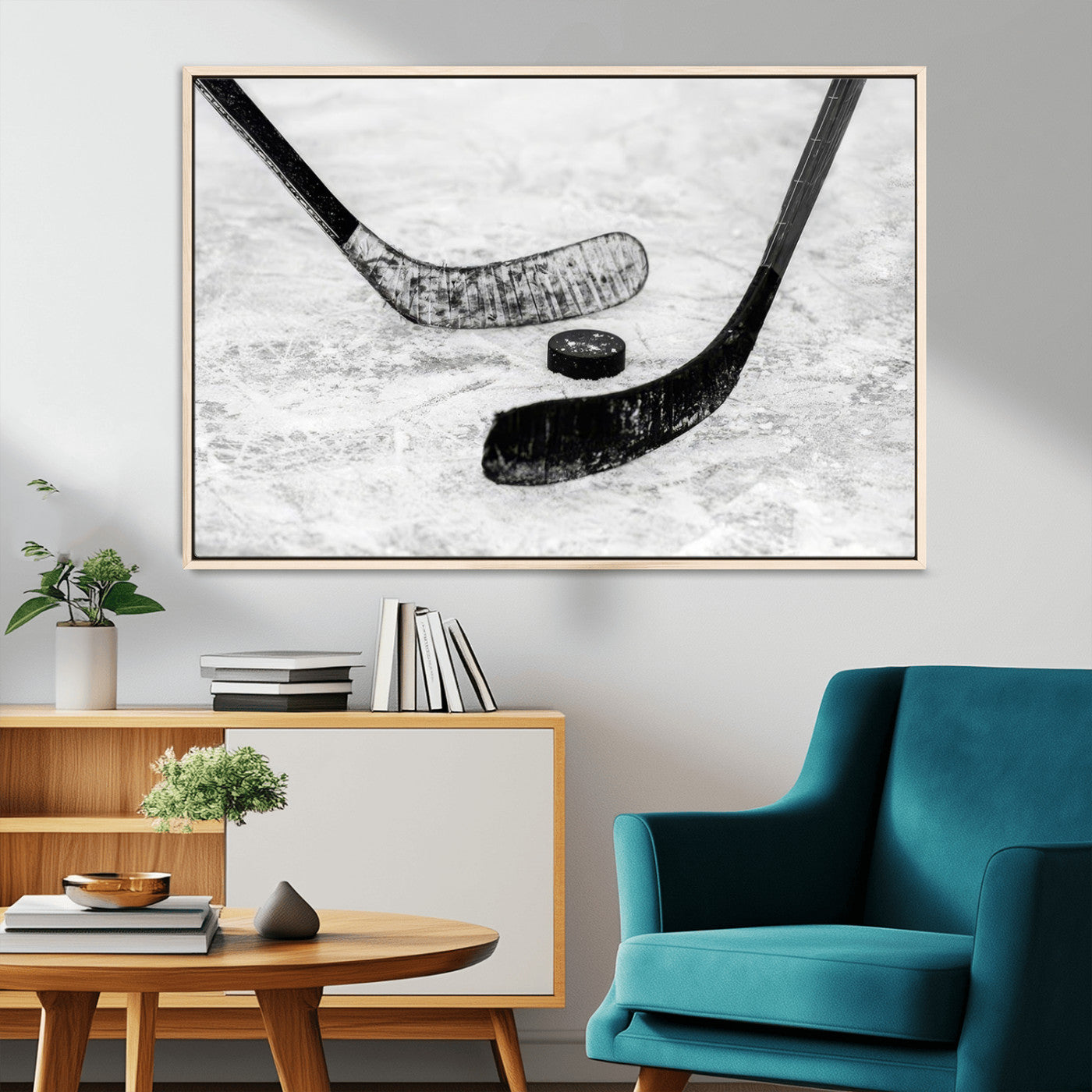 MGV-FC-36X24 - Winter Ice Hockey Sport Canvas Wall Art Print - Hockey Wall Art Print