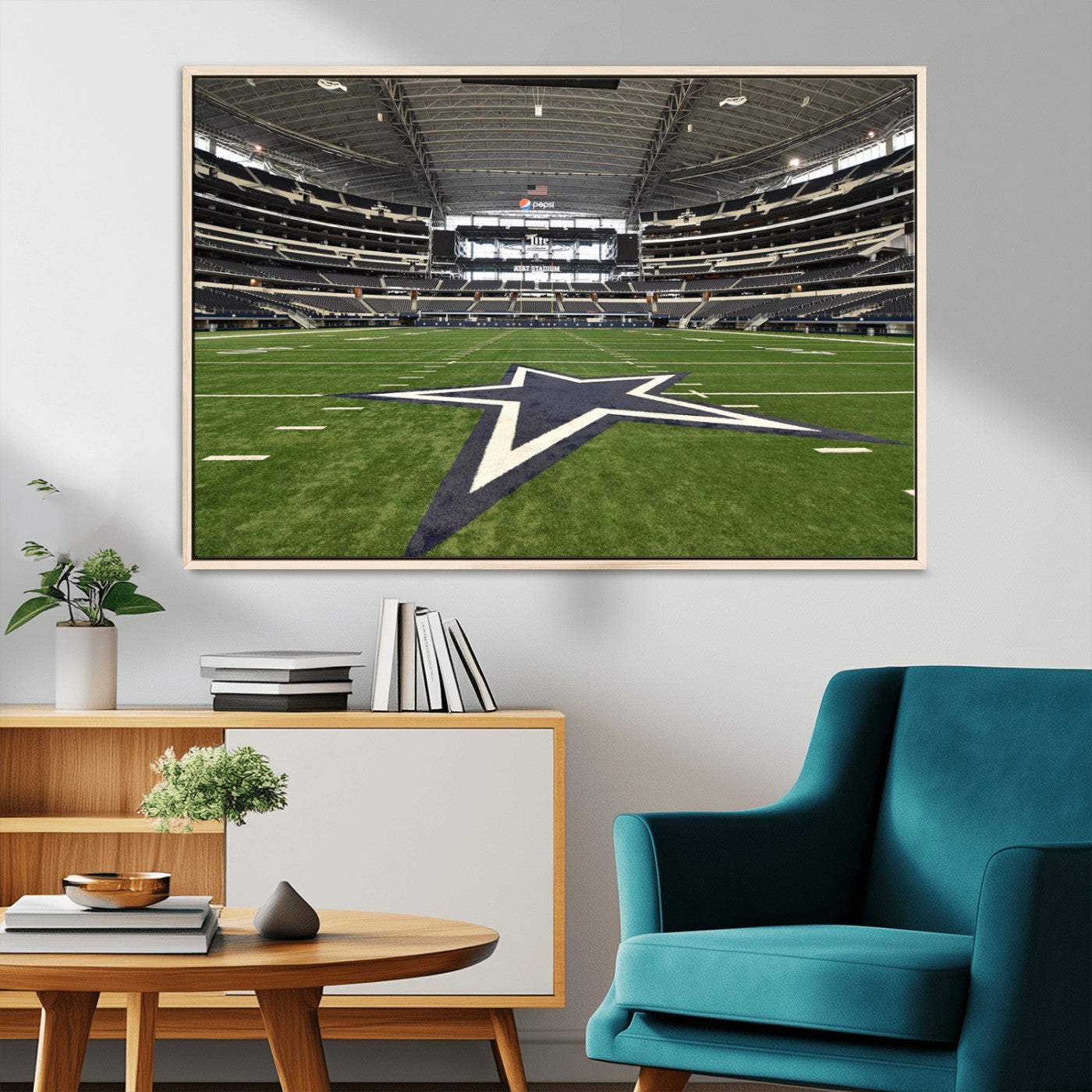 MGV-FC-36X24 - Dallas Cowboys Football Team Print - Arlington AT&T Stadium Wall Art Canvas Print