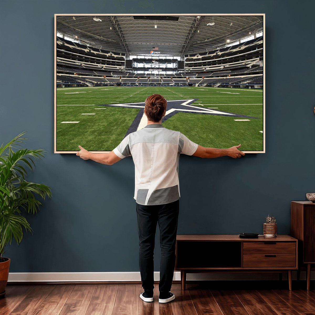 14834-MGV-CV-36X24 - Dallas Cowboys Football Team Print - Arlington AT&T Stadium