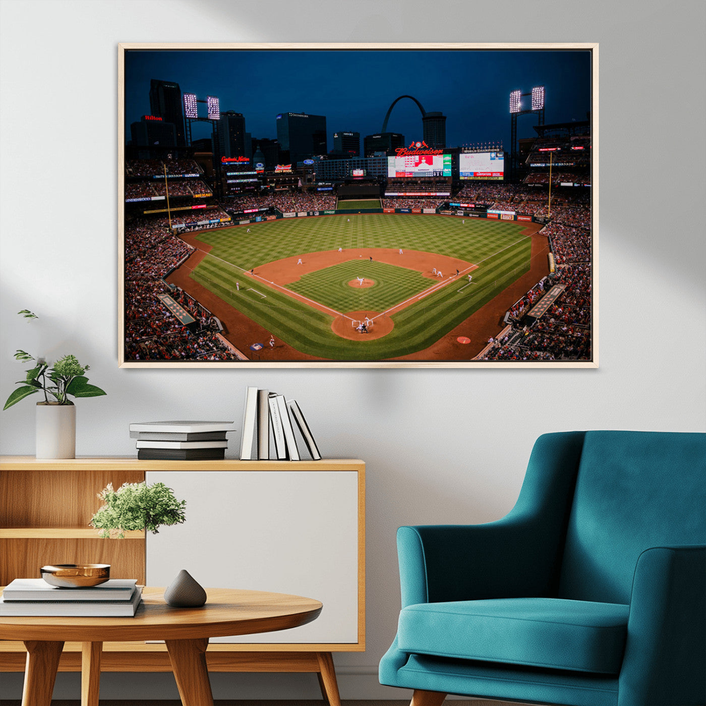 MGV-FC-36X24 - St. Louis Cardinals Baseball Team Print - Busch Stadium Wall Art Canvas Print