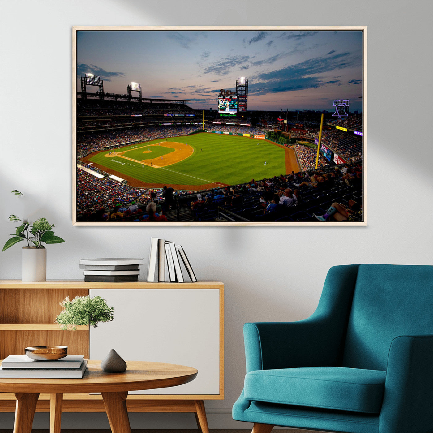 MGV-FC-36X24 - Philadelphia Phillies Baseball Team Print - Citizens Bank Park Stadium Wall Art Canvas Print