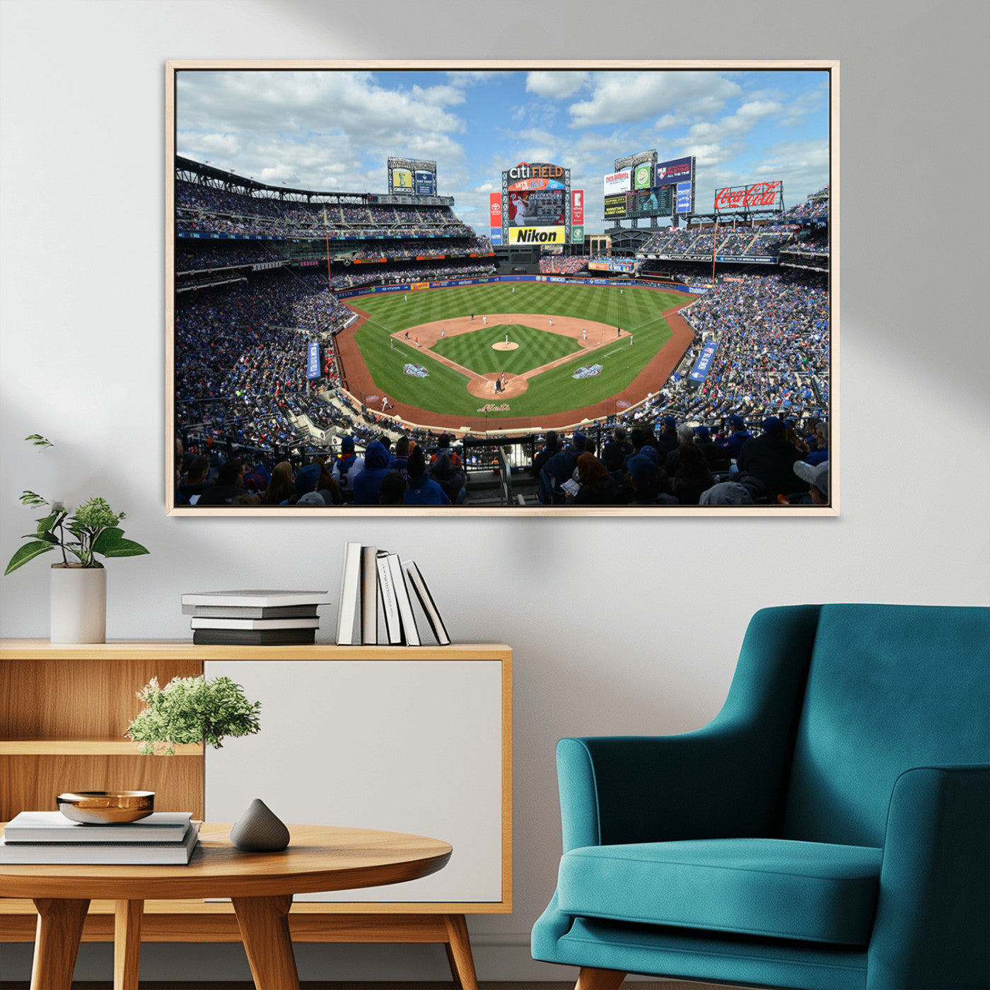 MGV-FC-36X24 - New York Mets Baseball Team Print - Citi Field Stadium Wall Art Canvas Print