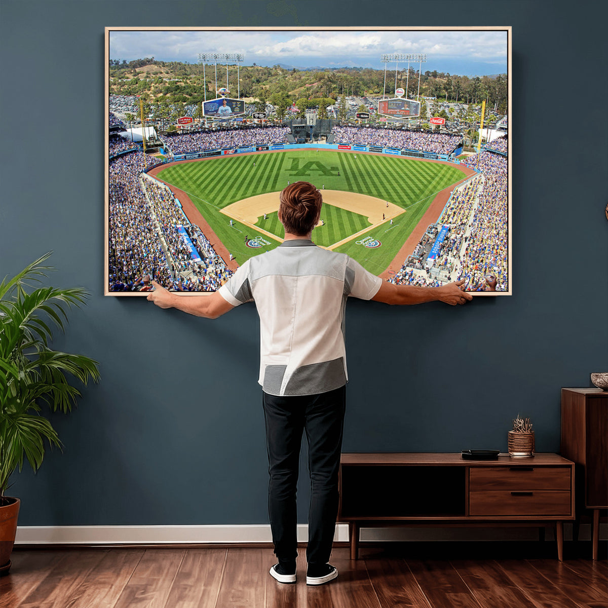 34760-MGV-CV-36X24 - Citi Field Wall Art Print | 3-Panel New York Mets Baseball Stadium Canvas Print